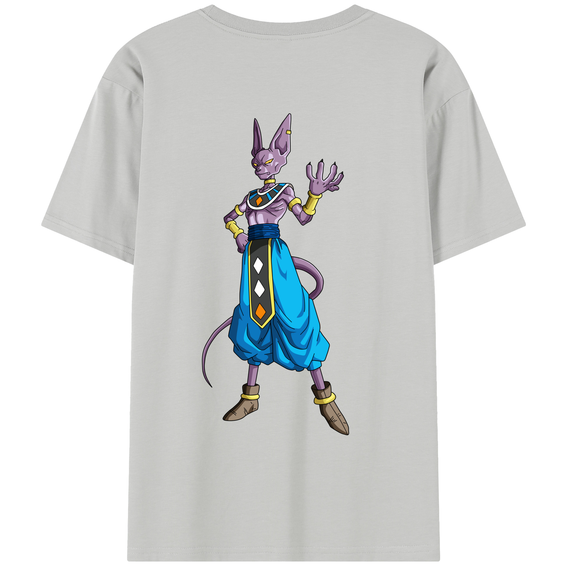（画像用） ドラゴンボール ビルス 破壊神ビルス DRAGON BALL Beerus Birusu レディース半袖Tシャツ(バックプリント)