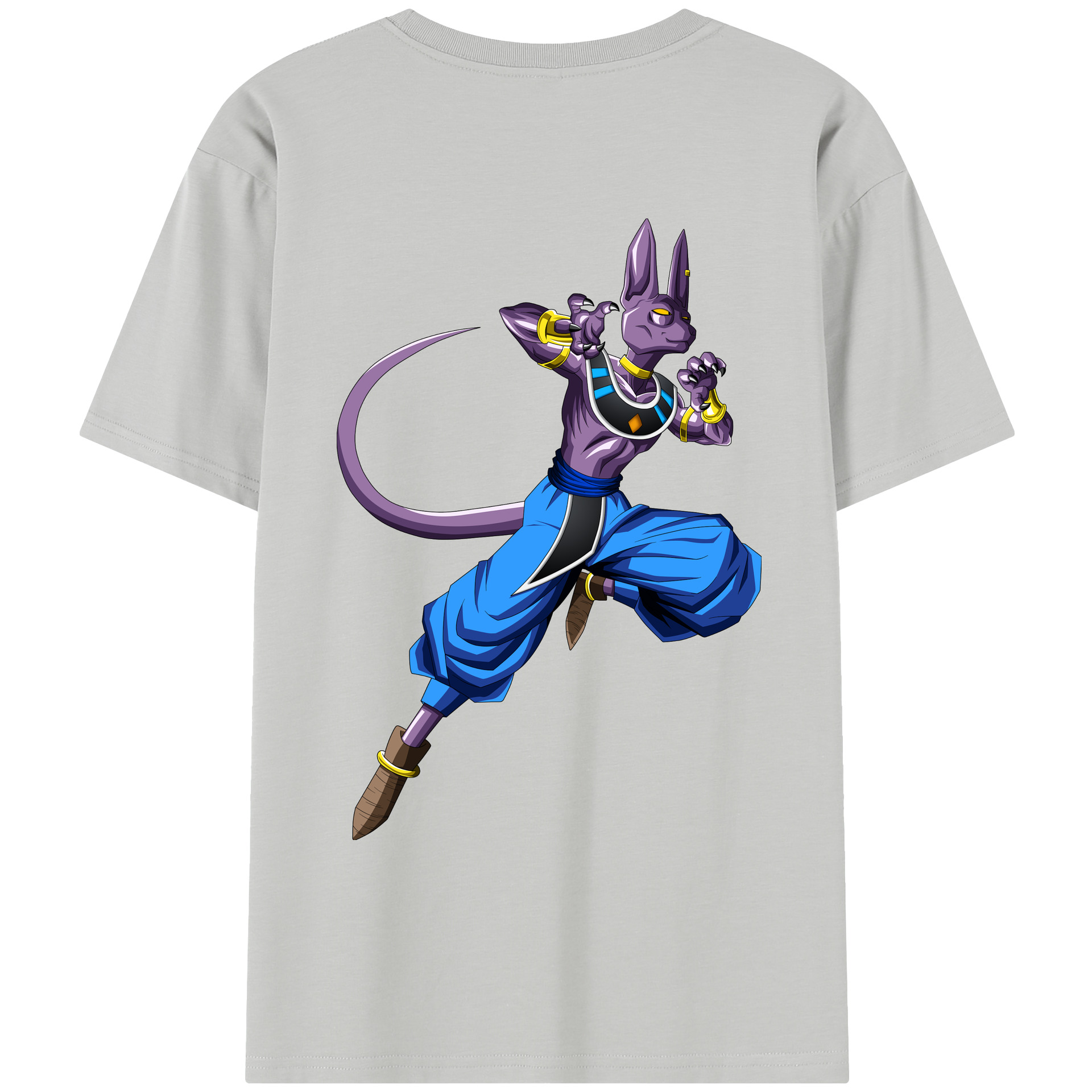 （画像用） ドラゴンボール ビルス 破壊神ビルス DRAGON BALL Beerus Birusu レディース半袖Tシャツ(バックプリント)