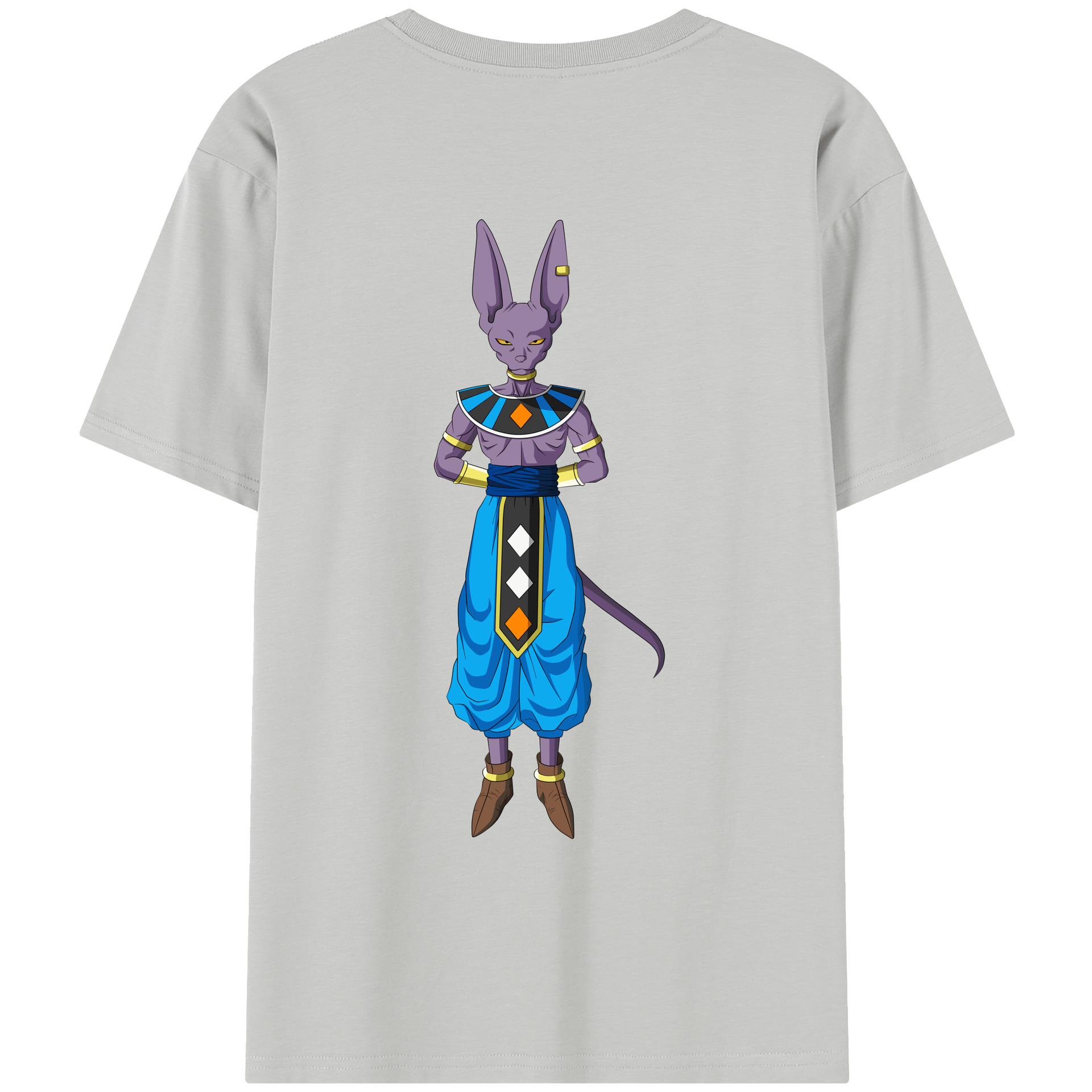 （画像用） ドラゴンボール ビルス 破壊神ビルス DRAGON BALL Beerus Birusu レディース半袖Tシャツ(バックプリント)