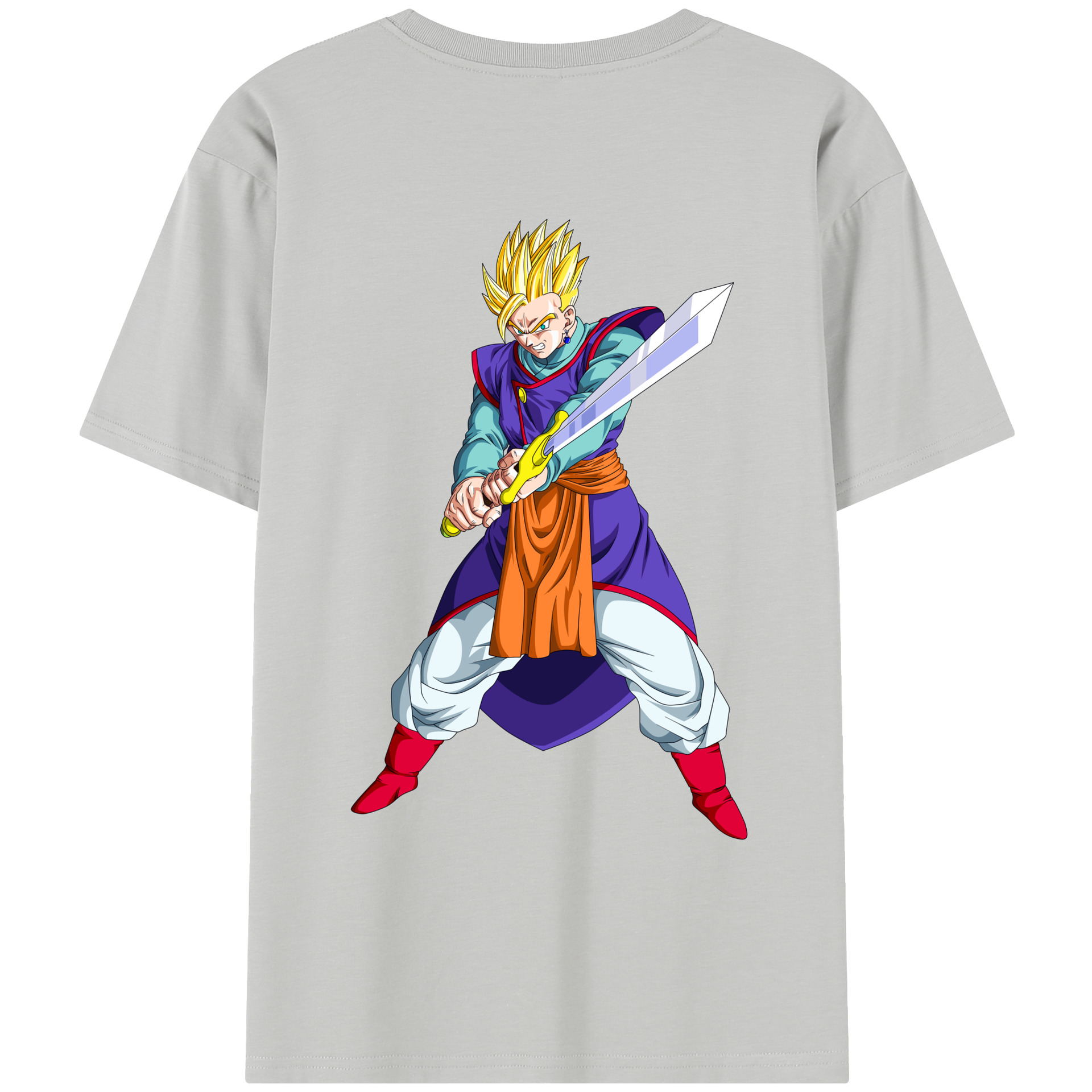 （画像用） ドラゴンボール 孫 悟飯（そんごはん）DRAGON BALL Son Gohan レディース半袖Tシャツ(バックプリント)
