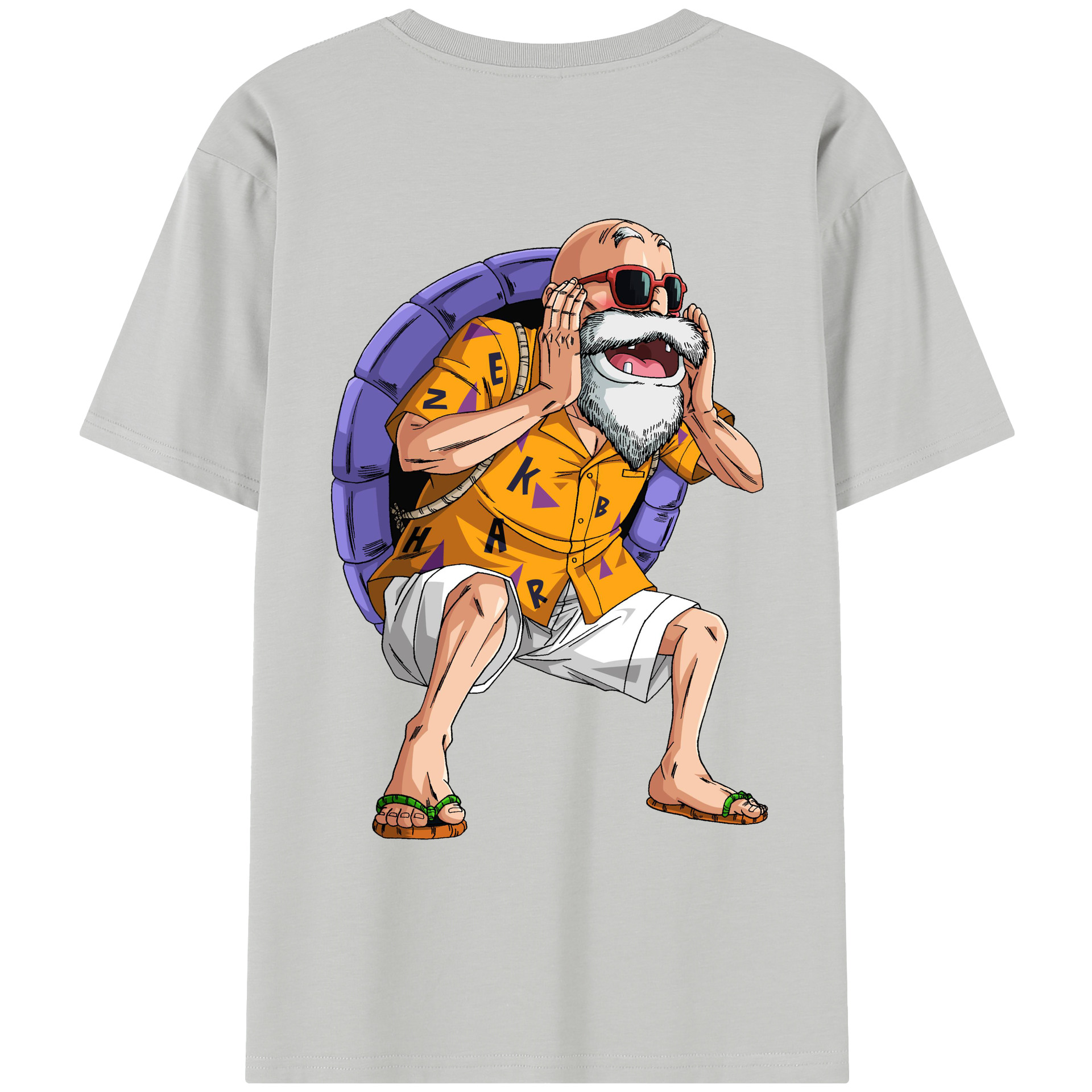 （画像用） ドラゴンボール 亀仙人（かめせんにん） DRAGON BALL Master Roshi Kame Sennin レディース半袖Tシャツ(バックプリント)