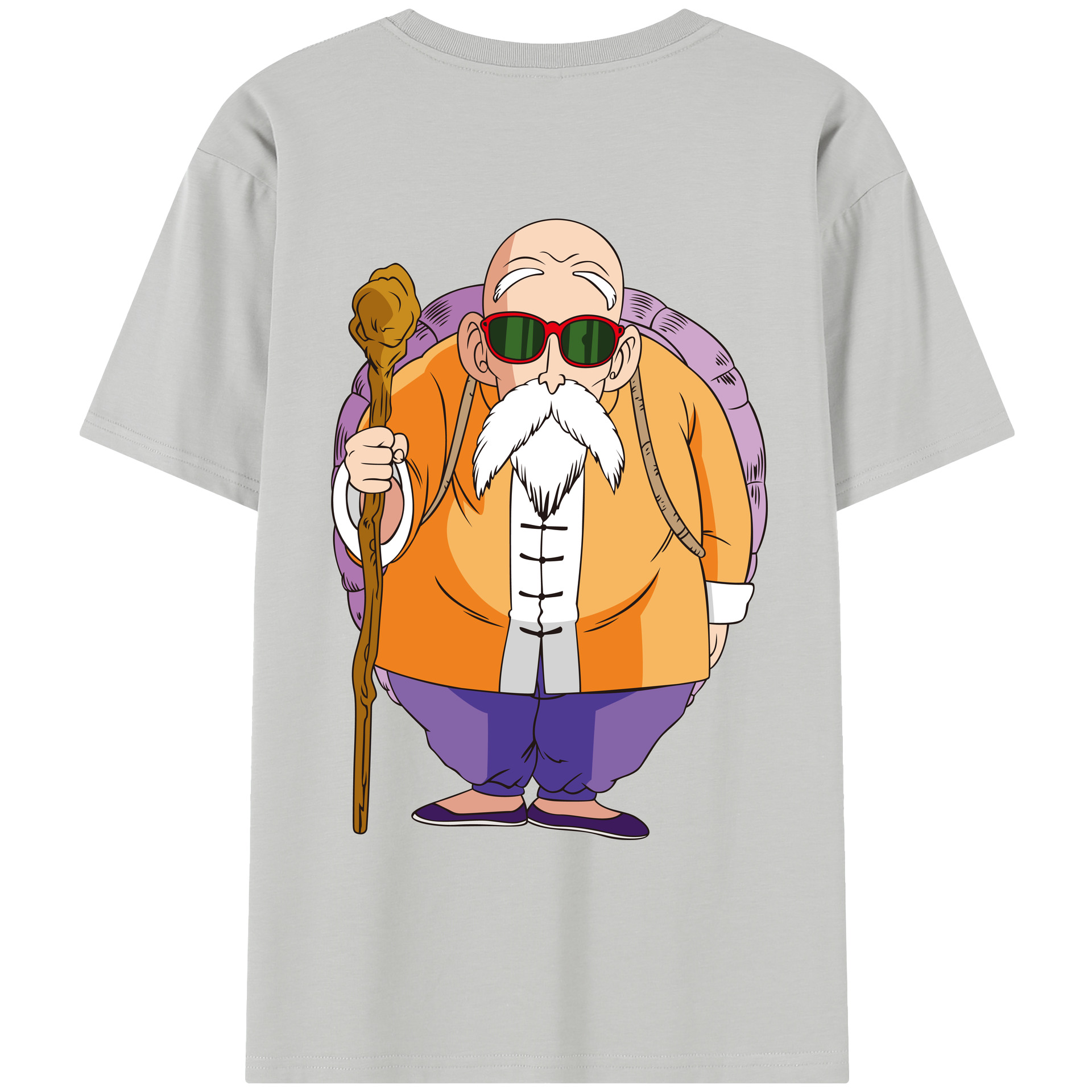 （画像用） ドラゴンボール 亀仙人（かめせんにん） DRAGON BALL Master Roshi Kame Sennin レディース半袖Tシャツ(バックプリント)