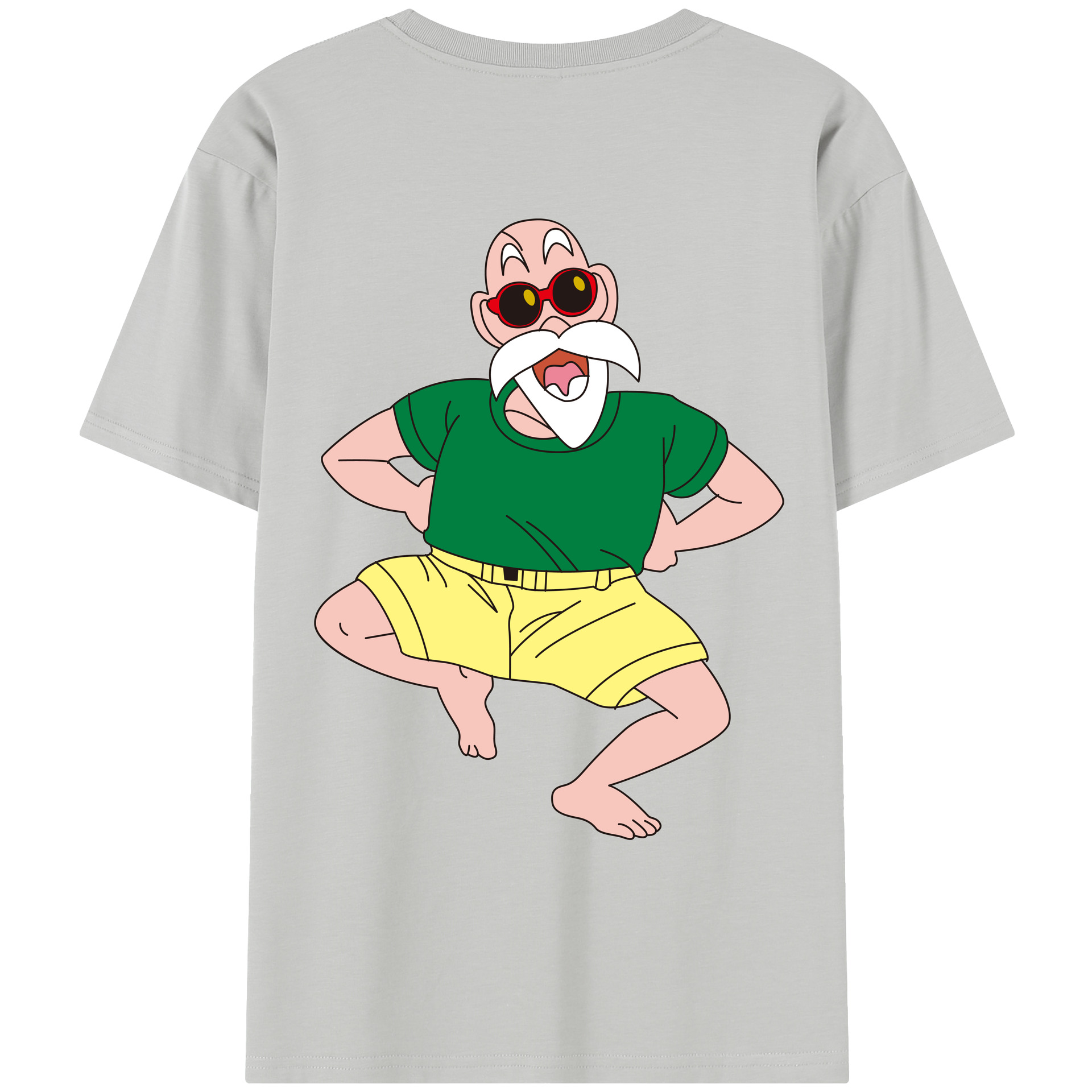 （画像用） ドラゴンボール 亀仙人（かめせんにん） DRAGON BALL Master Roshi Kame Sennin レディース半袖Tシャツ(バックプリント)