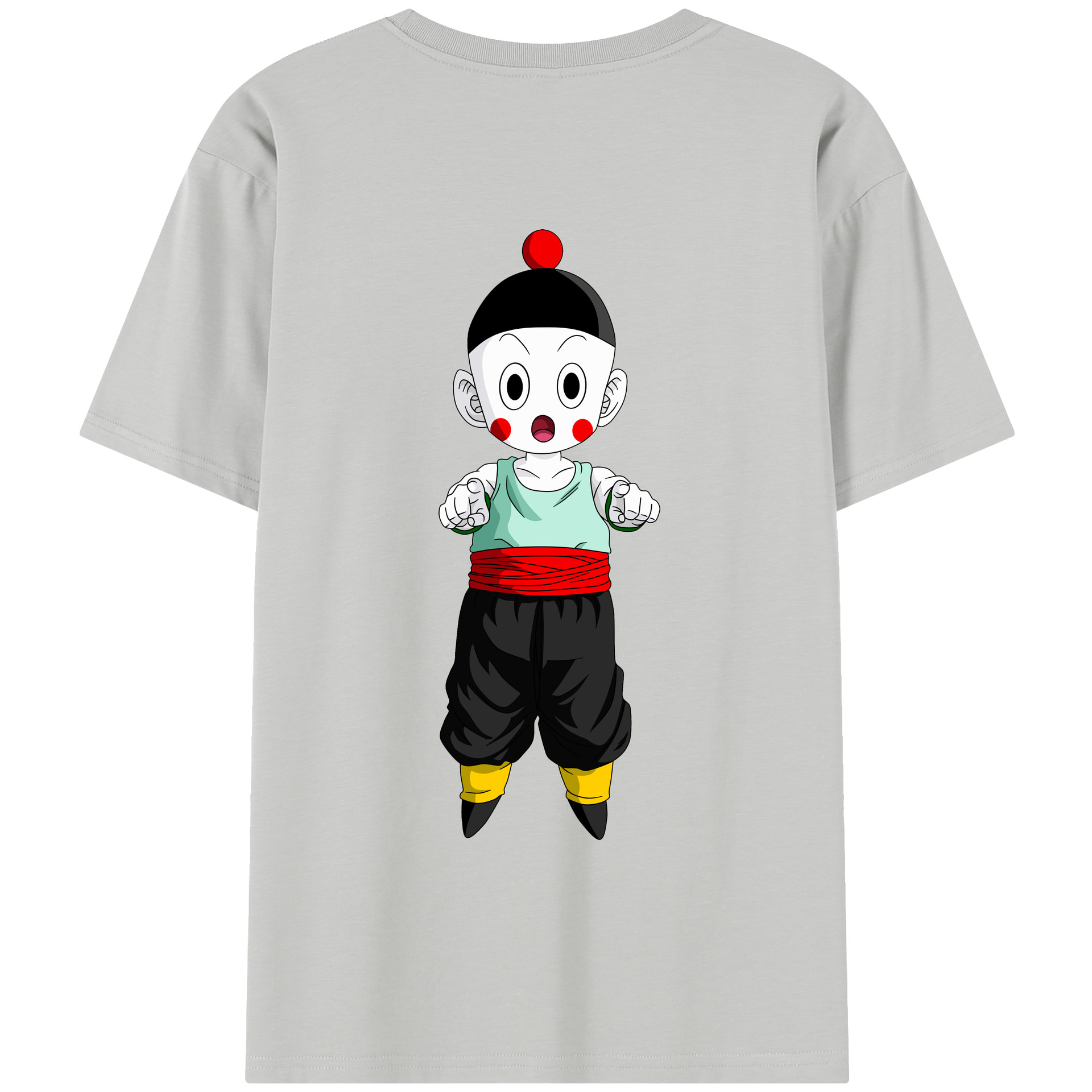 （画像用） ドラゴンボール 餃子（チャオズ）DRAGON BALL Chaoz レディース半袖Tシャツ(バックプリント)
