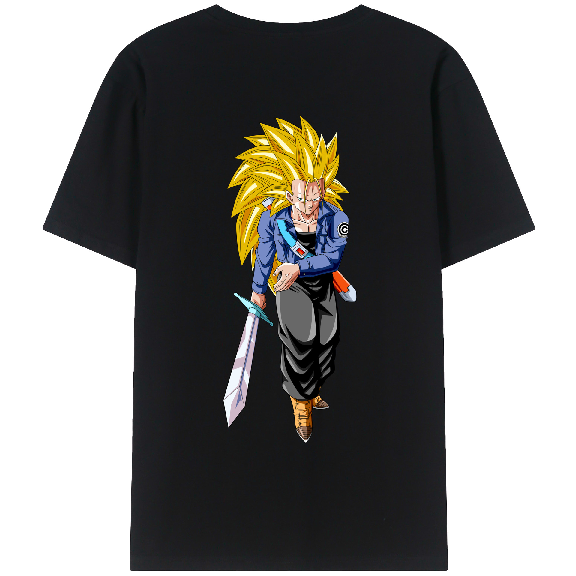 （画像用） ドラゴンボール トランクス（Torankusu）DRAGON BALL Trunks レディース半袖Tシャツ(バックプリント)