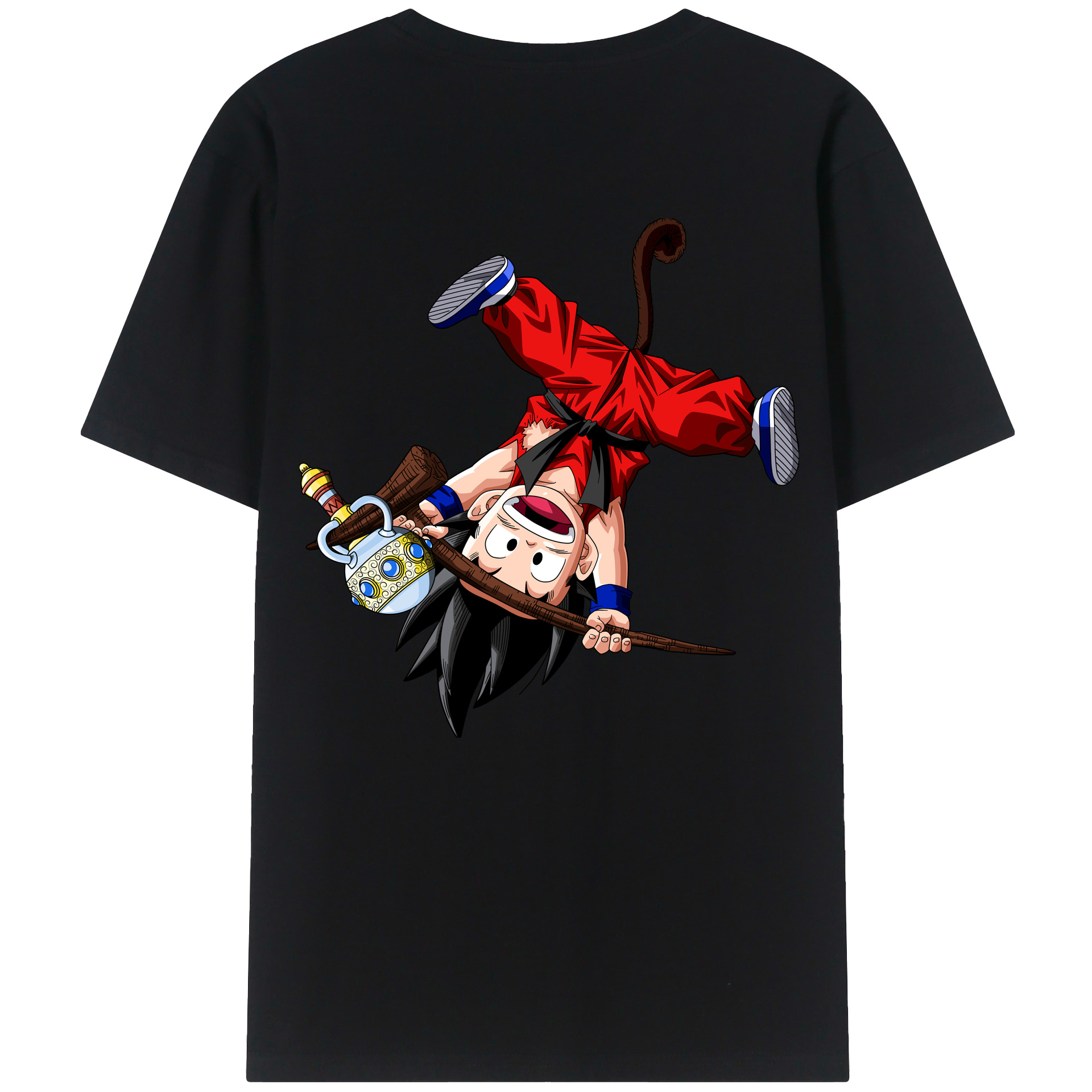 （画像用） ドラゴンボール 孫悟空（そん ごくう）Son Goku カカロット DRAGON BALL Kakarotto レディース半袖Tシャツ(バックプリント)
