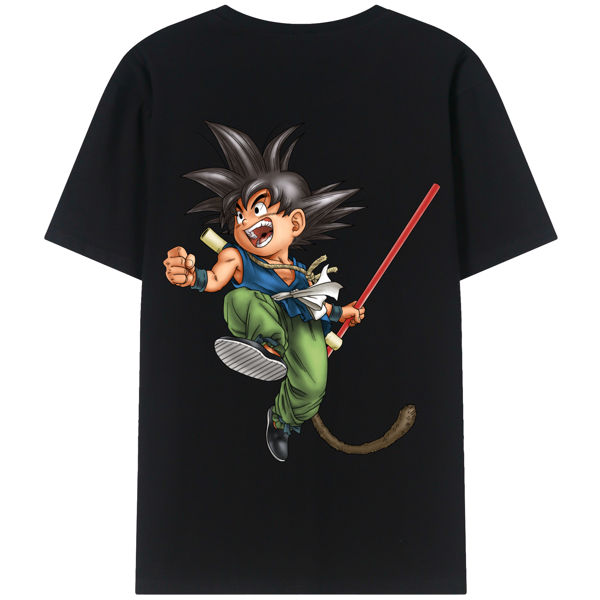 （画像用） ドラゴンボール 孫悟空（そん ごくう）Son Goku カカロット DRAGON BALL Kakarotto レディース半袖Tシャツ(バックプリント)