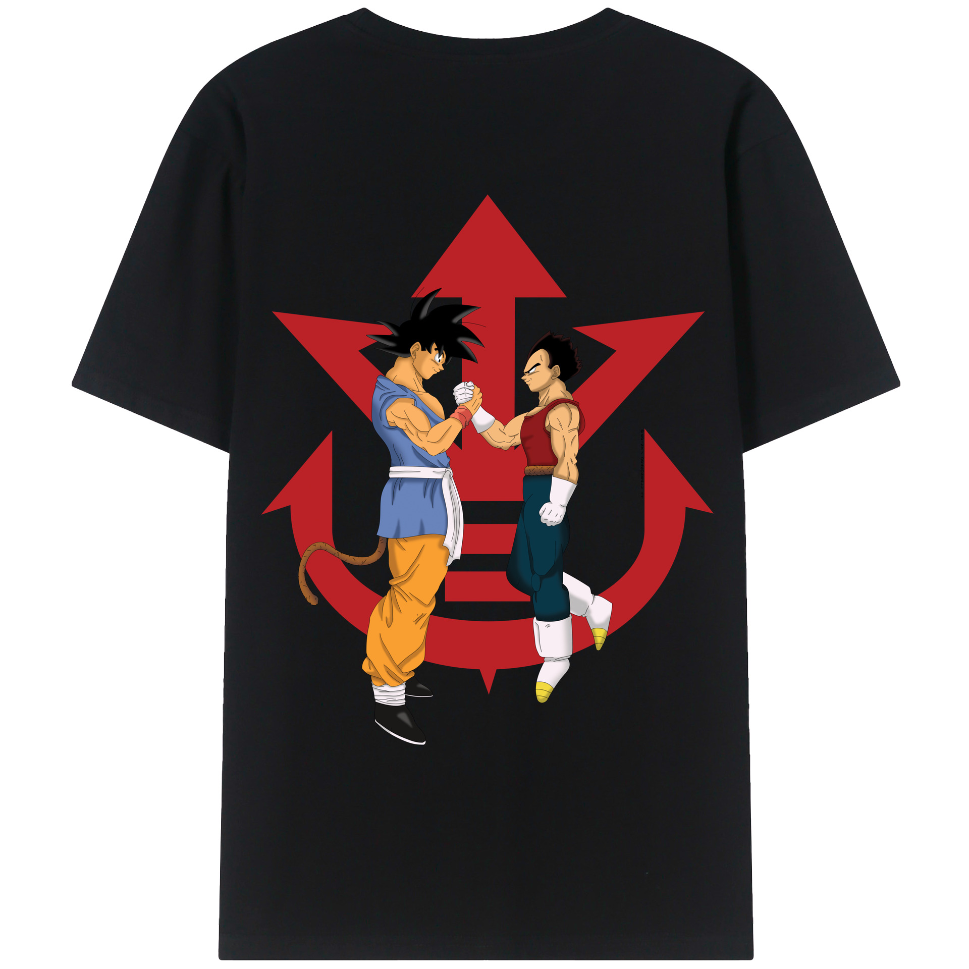 （画像用） ドラゴンボール 孫悟空（そん ごくう）Son Goku カカロット DRAGON BALL Kakarotto レディース半袖Tシャツ(バックプリント)