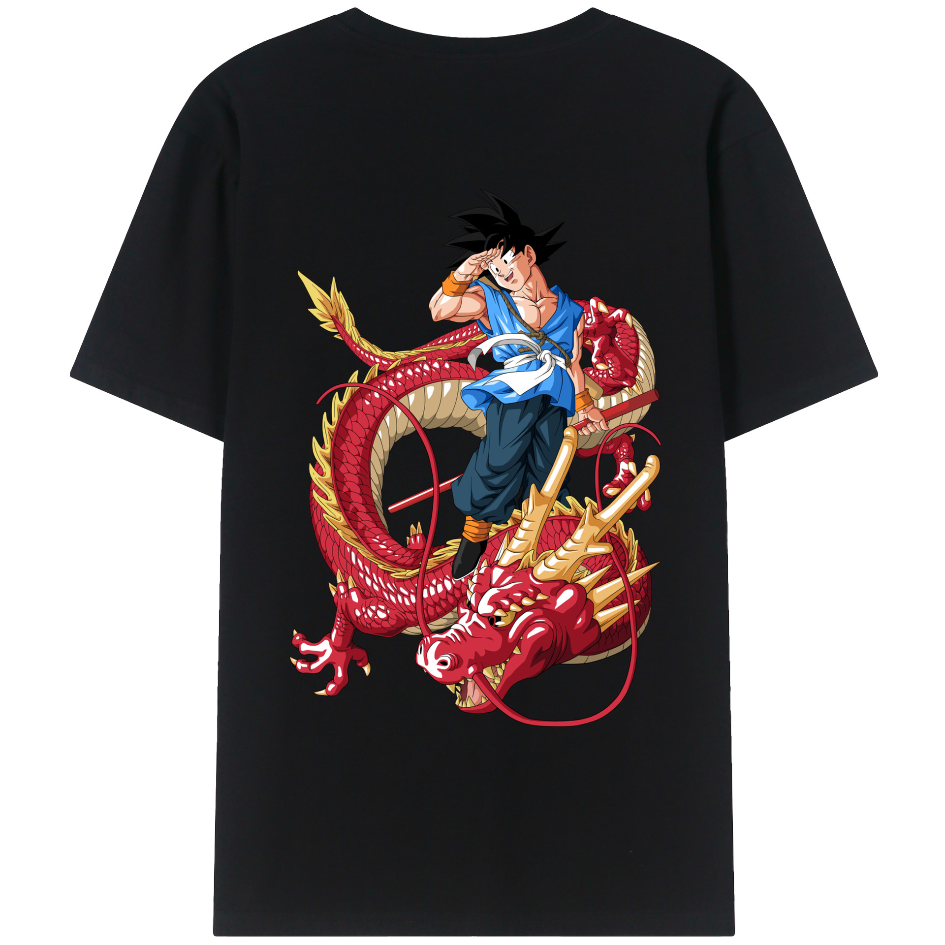 （画像用） ドラゴンボール 孫悟空（そん ごくう）Son Goku カカロット DRAGON BALL Kakarotto レディース半袖Tシャツ(バックプリント)