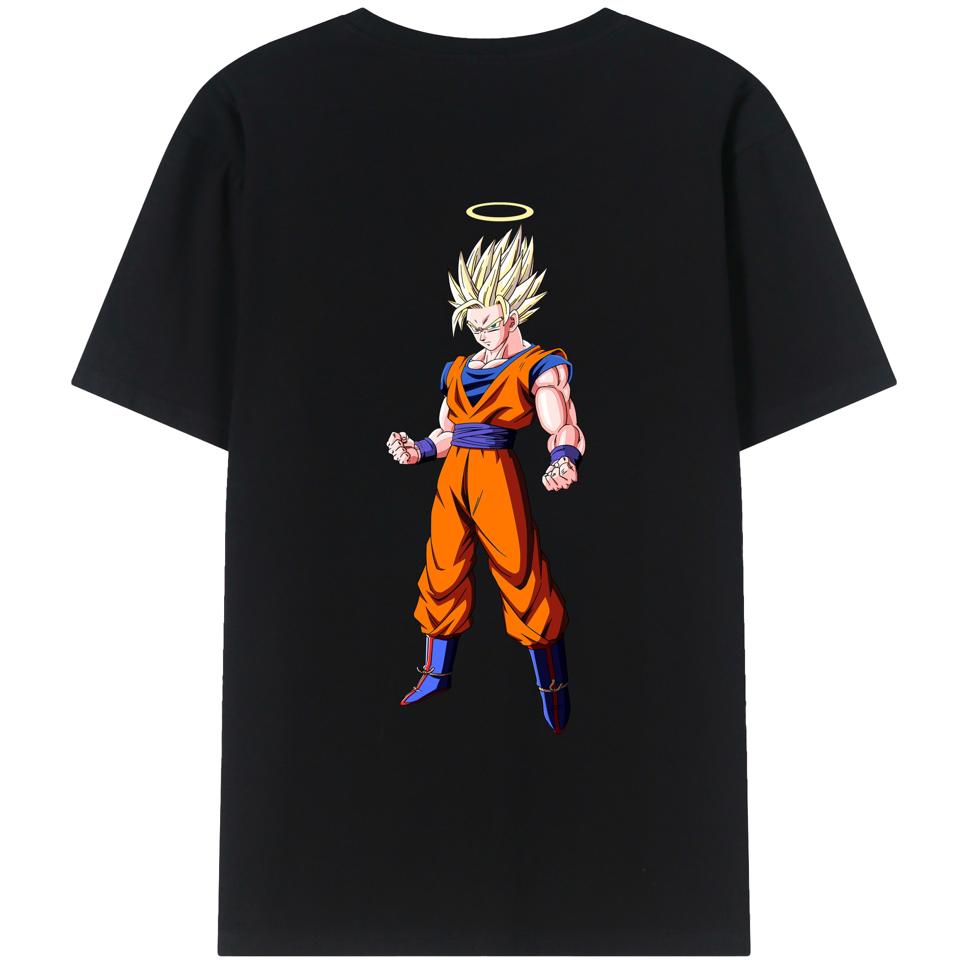 （画像用） ドラゴンボール 孫悟空（そん ごくう）Son Goku カカロット DRAGON BALL Kakarotto レディース半袖Tシャツ(バックプリント)