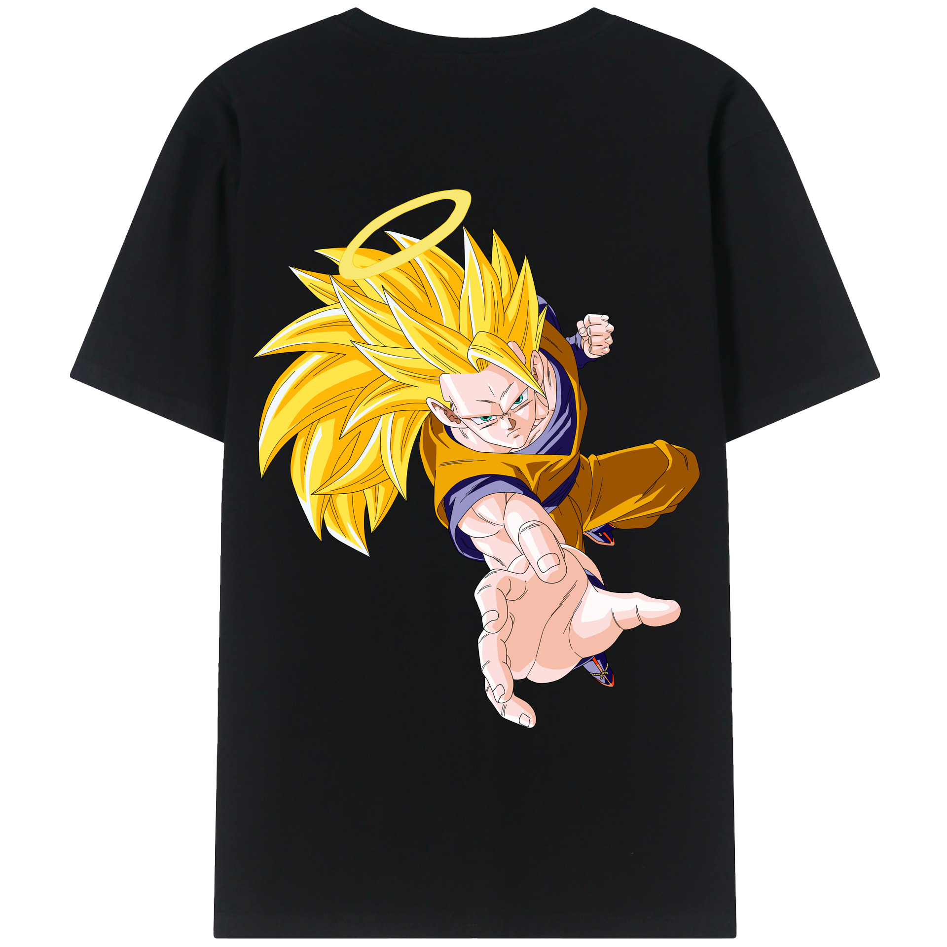 （画像用） ドラゴンボール 孫悟空（そん ごくう）Son Goku カカロット DRAGON BALL Kakarotto レディース半袖Tシャツ(バックプリント)