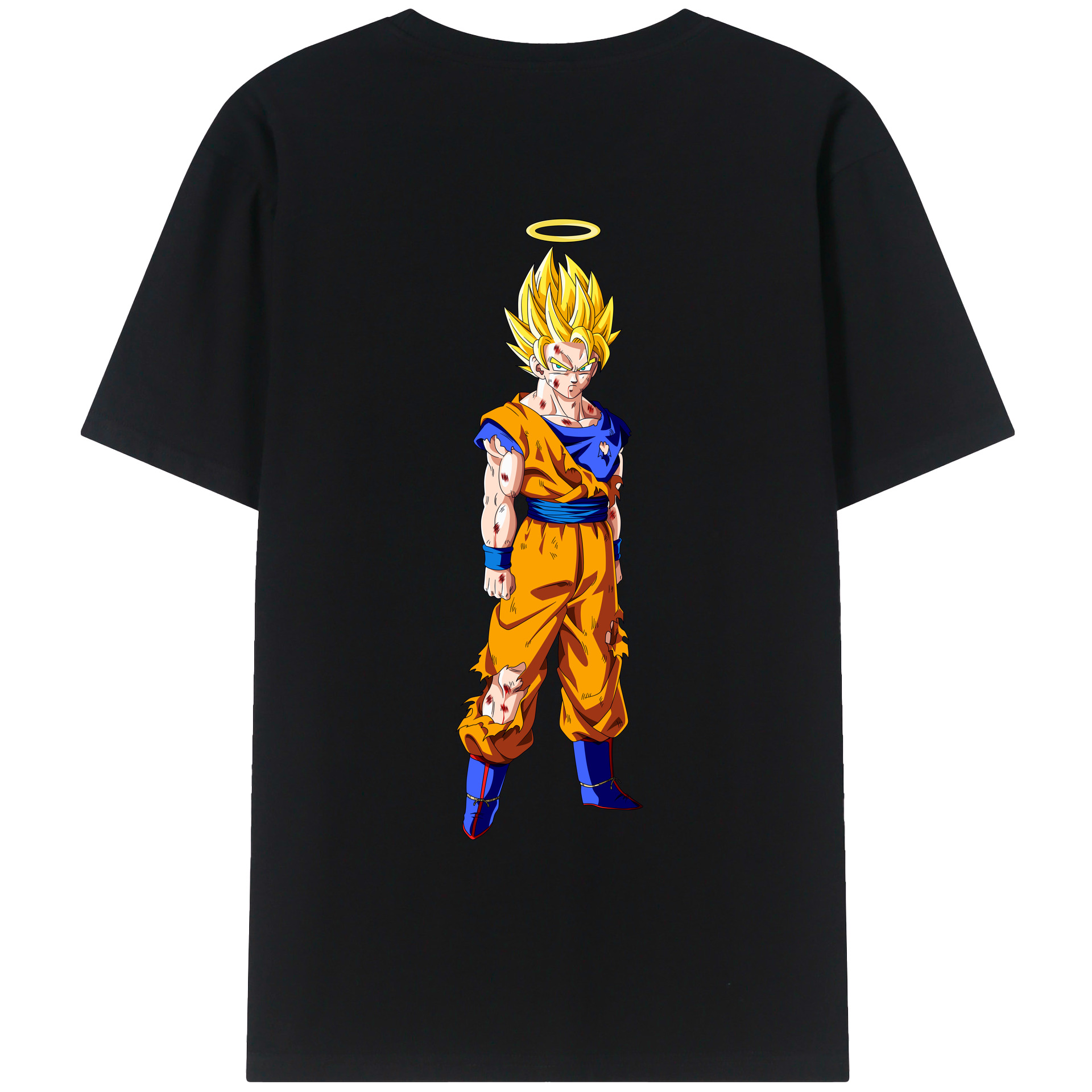 （画像用） ドラゴンボール 孫悟空（そん ごくう）Son Goku カカロット DRAGON BALL Kakarotto レディース半袖Tシャツ(バックプリント)