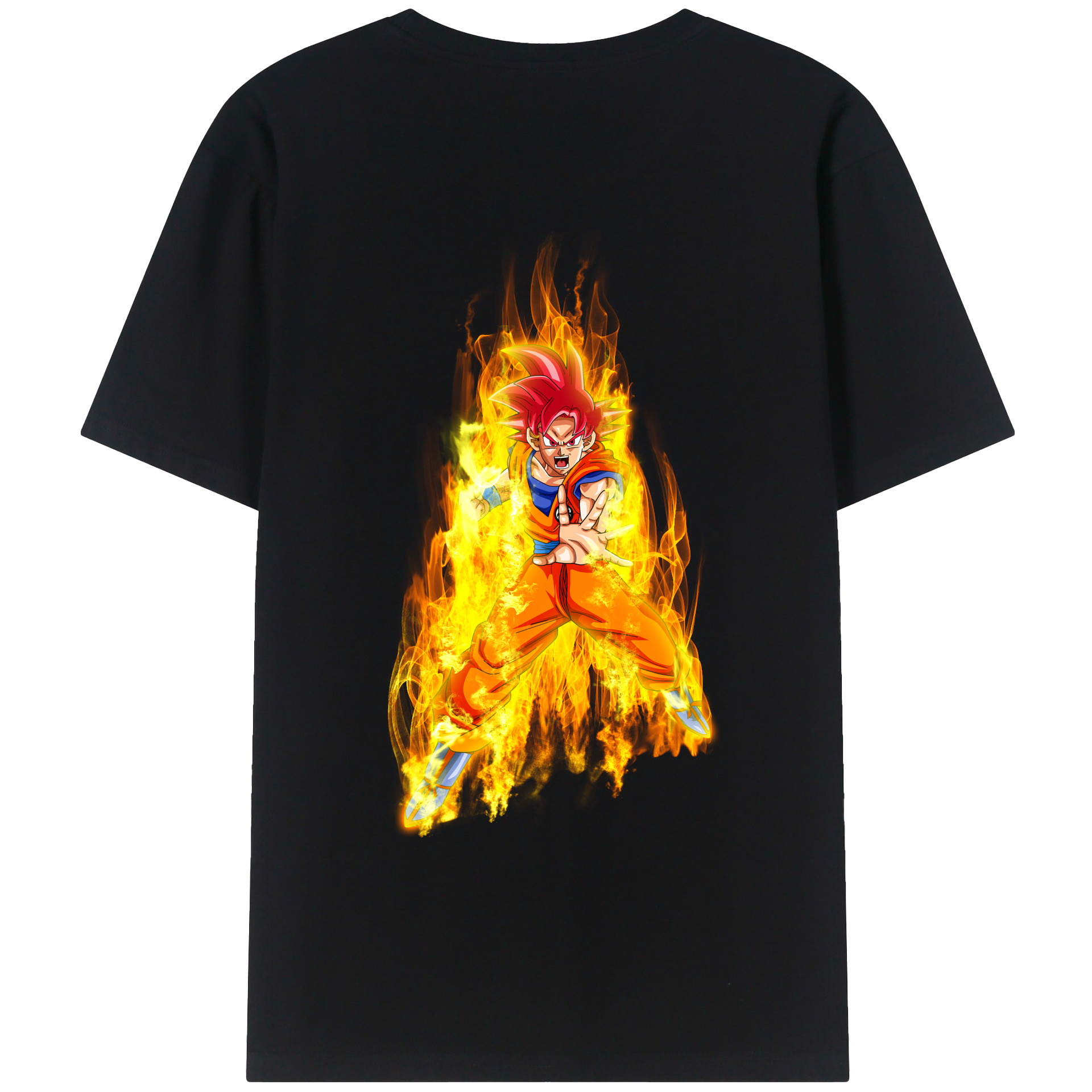 （画像用） ドラゴンボール 孫悟空（そん ごくう）Son Goku カカロット DRAGON BALL Kakarotto レディース半袖Tシャツ(バックプリント)