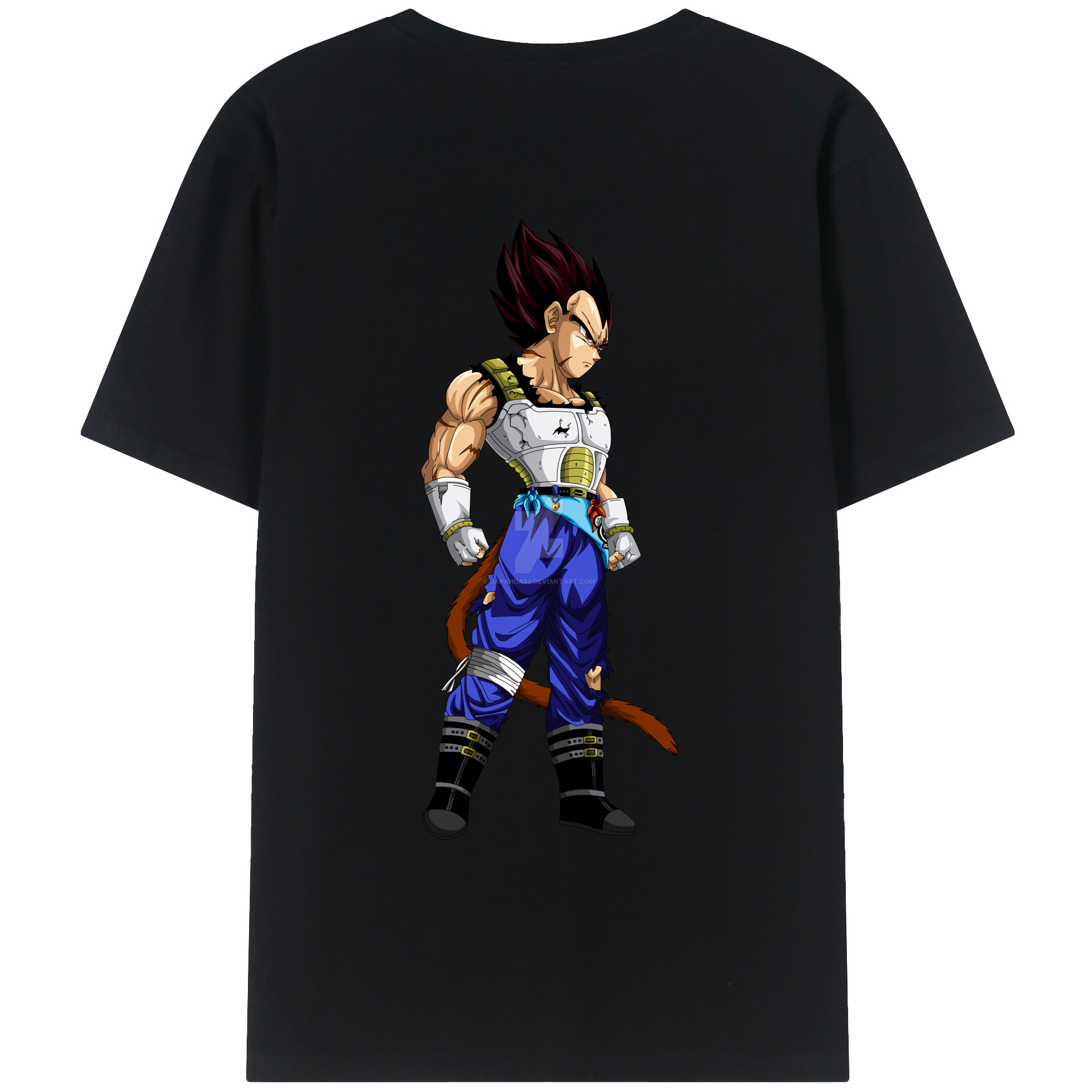 （画像用） ドラゴンボール ベジータ四世（Bejīta Yonsei）DRAGON BALL Vegeta IV レディース半袖Tシャツ(バックプリント)