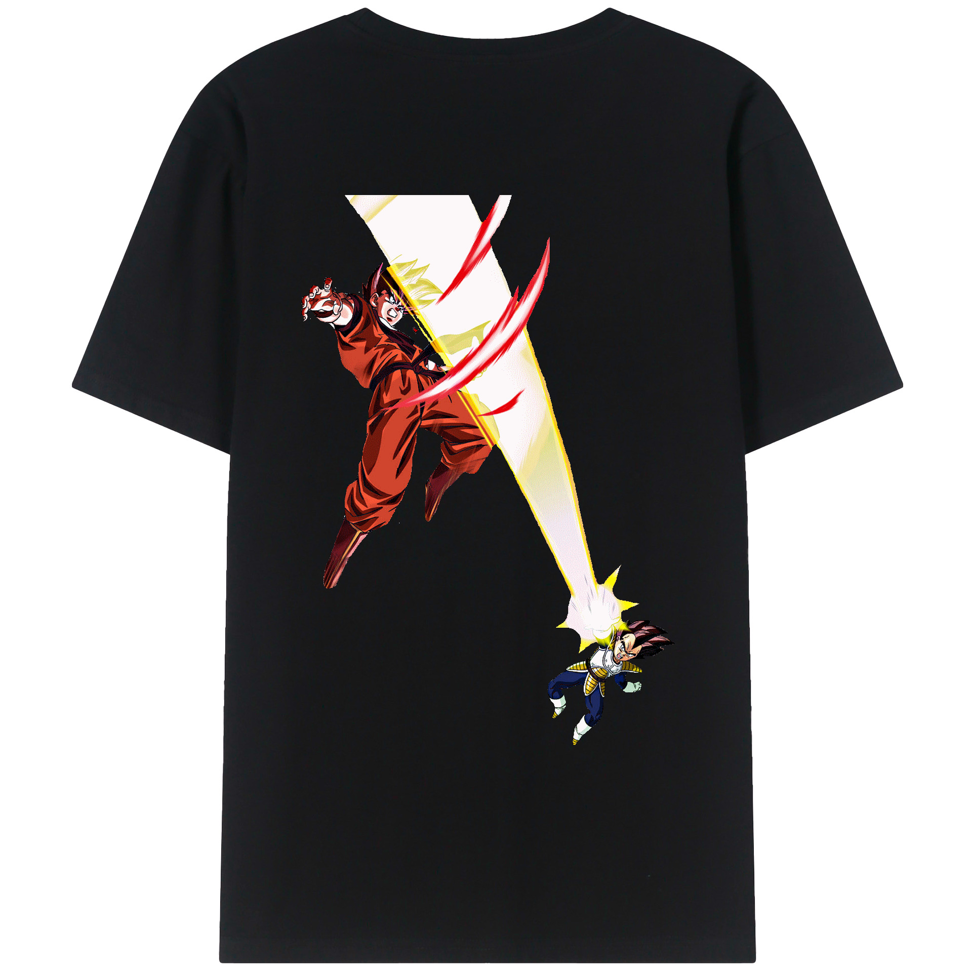 （画像用） ドラゴンボール ベジータ四世（Bejīta Yonsei）DRAGON BALL Vegeta IV レディース半袖Tシャツ(バックプリント)