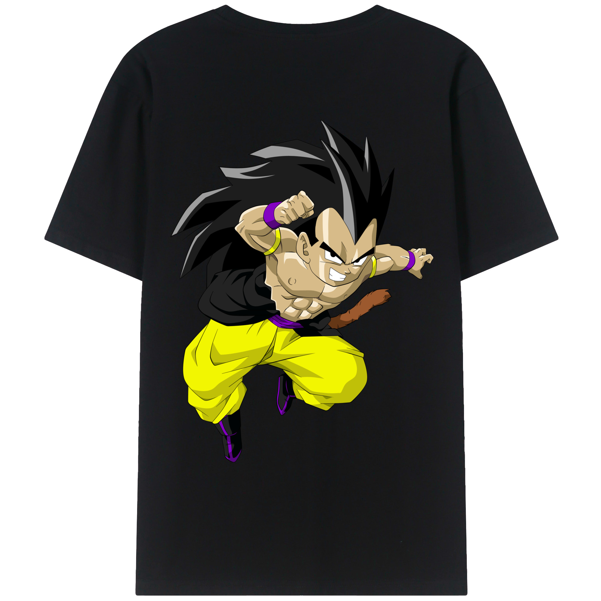 （画像用） ドラゴンボール ベジータ四世（Bejīta Yonsei）DRAGON BALL Vegeta IV レディース半袖Tシャツ(バックプリント)