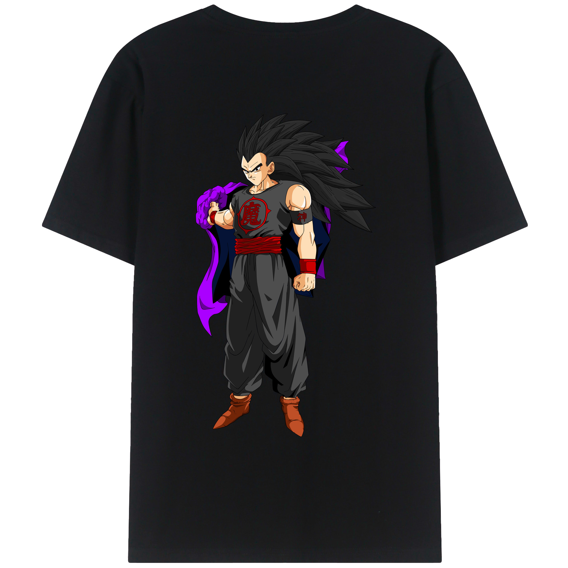 （画像用） ドラゴンボール ベジータ四世（Bejīta Yonsei）DRAGON BALL Vegeta IV レディース半袖Tシャツ(バックプリント)