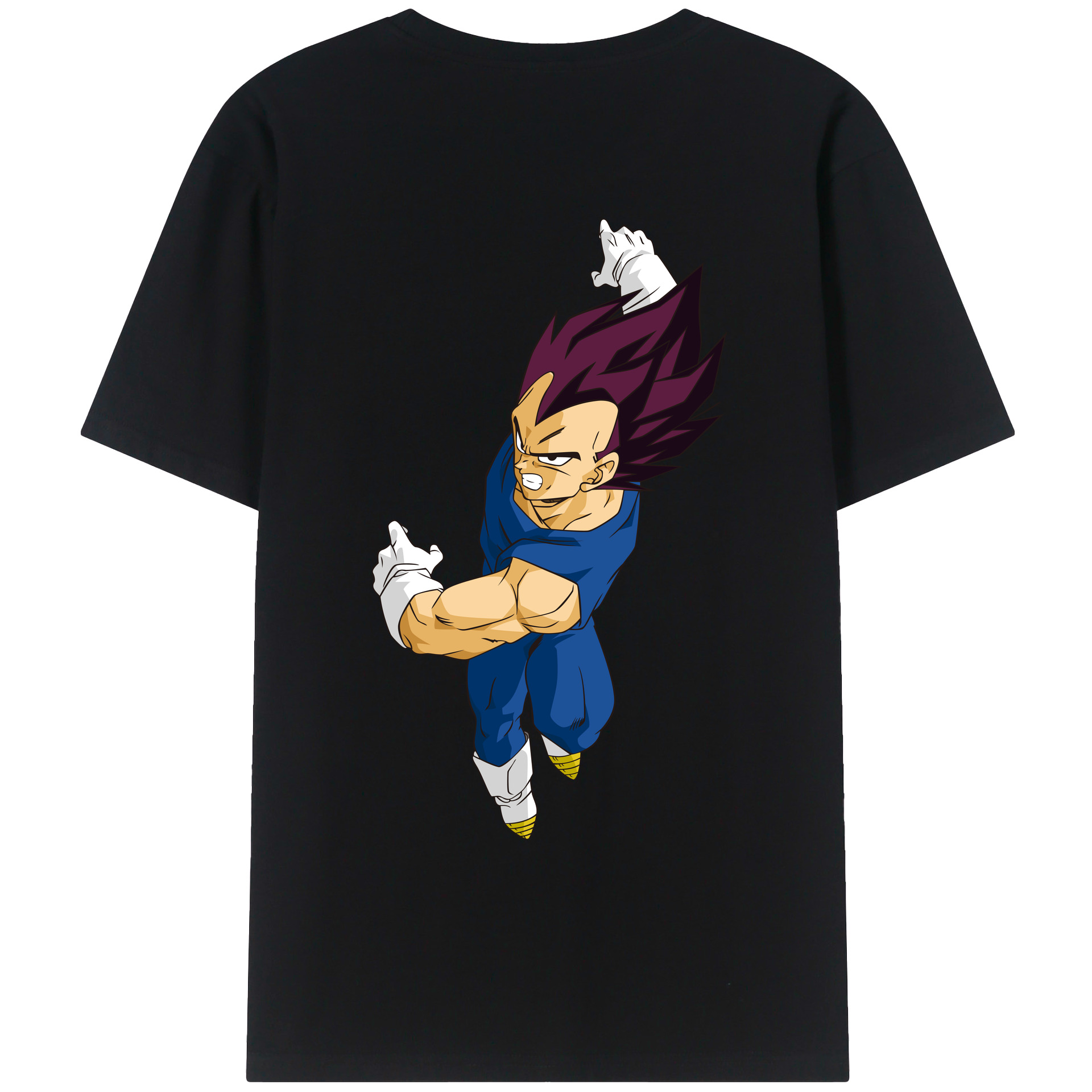 （画像用） ドラゴンボール ベジータ四世（Bejīta Yonsei）DRAGON BALL Vegeta IV レディース半袖Tシャツ(バックプリント)