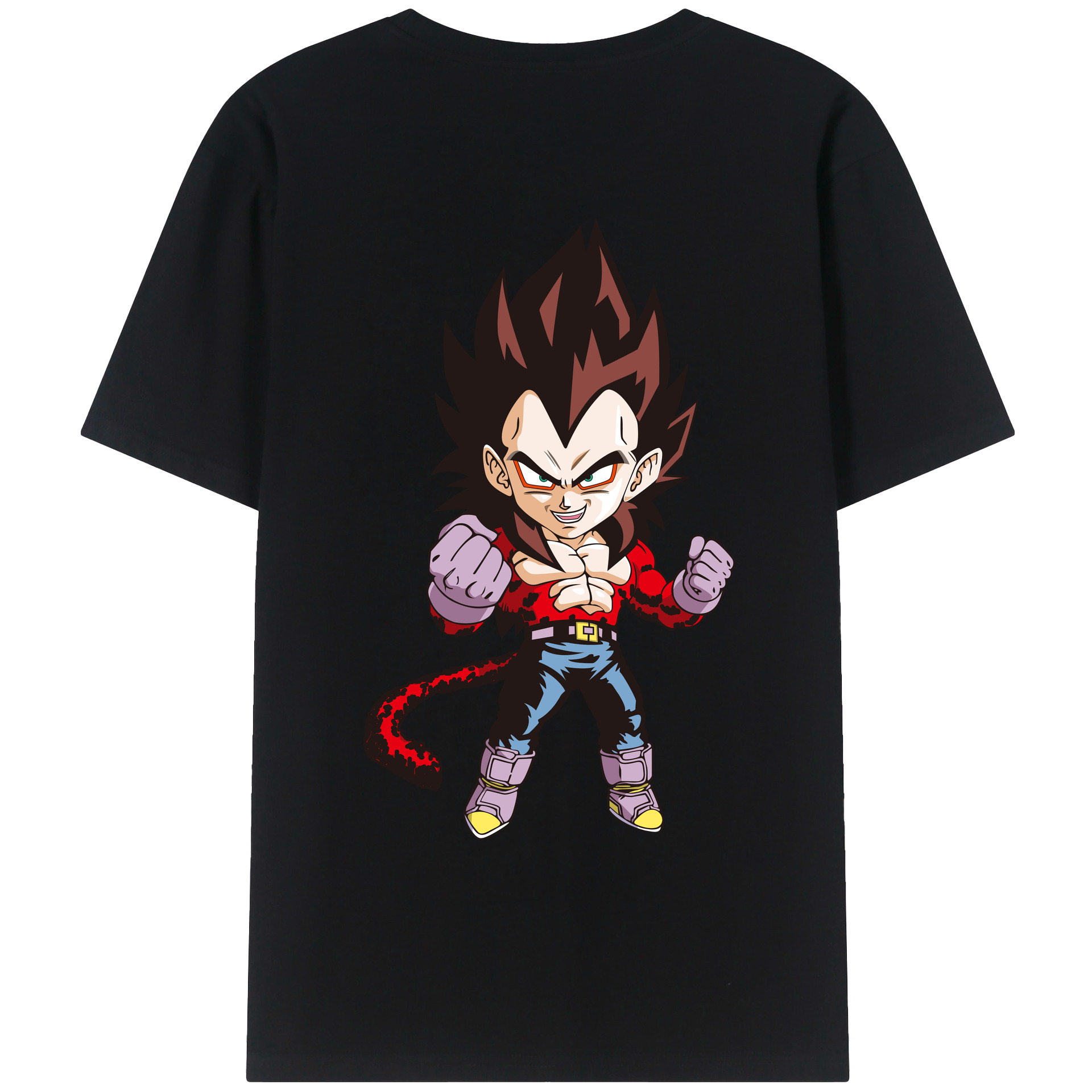 （画像用） ドラゴンボール ベジータ四世（Bejīta Yonsei）DRAGON BALL Vegeta IV レディース半袖Tシャツ(バックプリント)