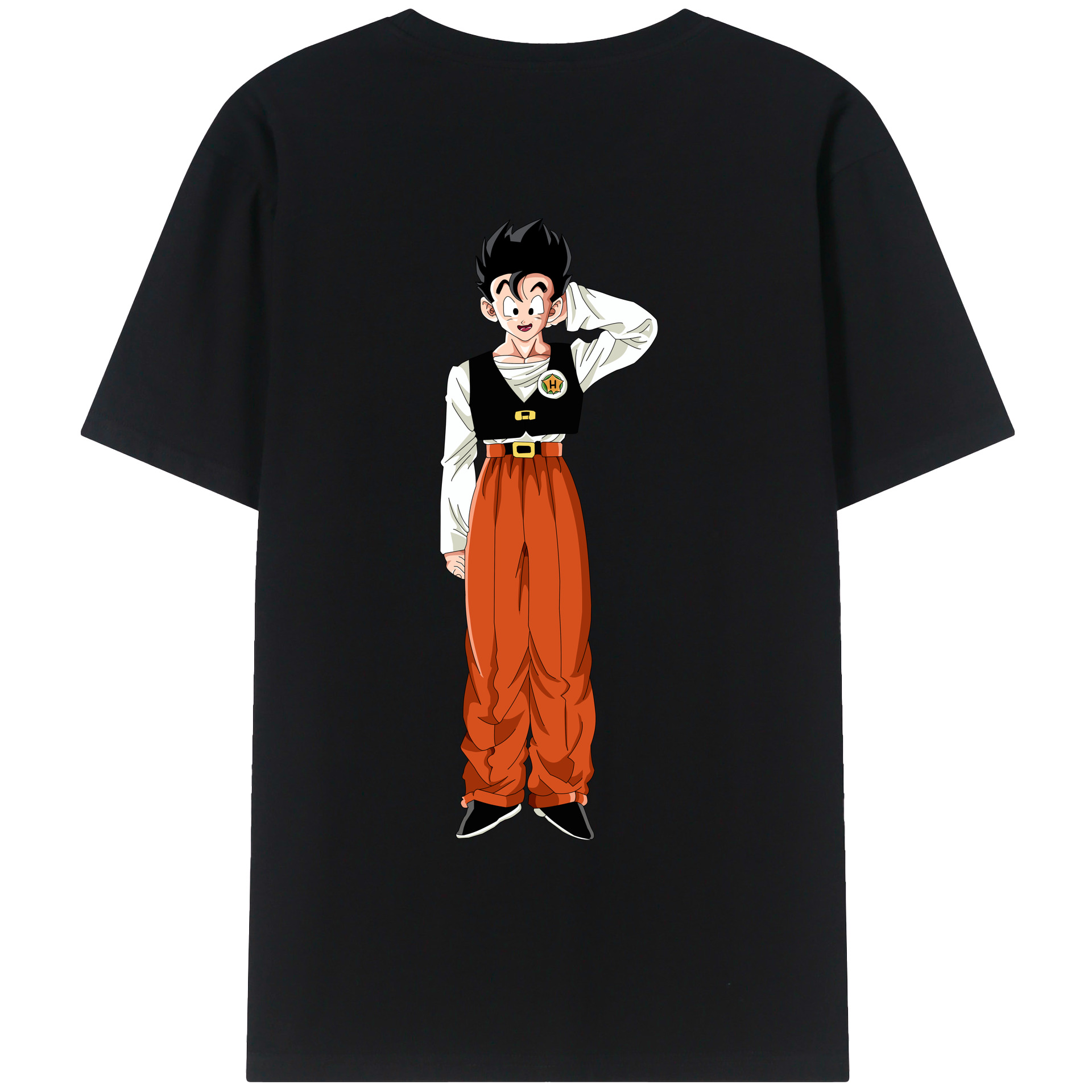 （画像用） ドラゴンボール 孫 悟飯（そんごはん）DRAGON BALL Son Gohan レディース半袖Tシャツ(バックプリント)