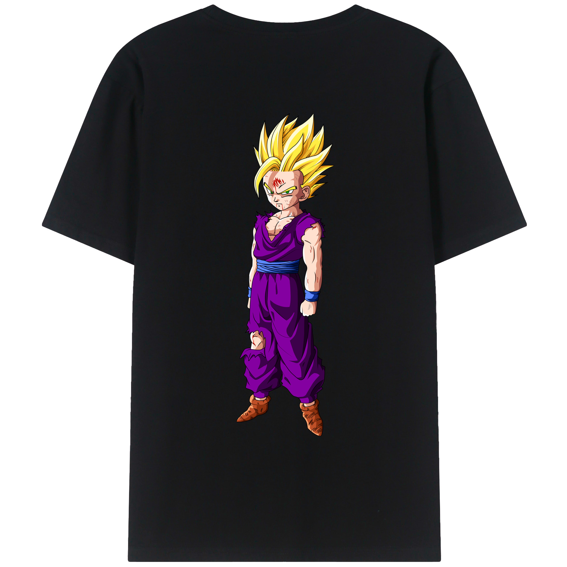 （画像用） ドラゴンボール 孫 悟飯（そんごはん）DRAGON BALL Son Gohan レディース半袖Tシャツ(バックプリント)