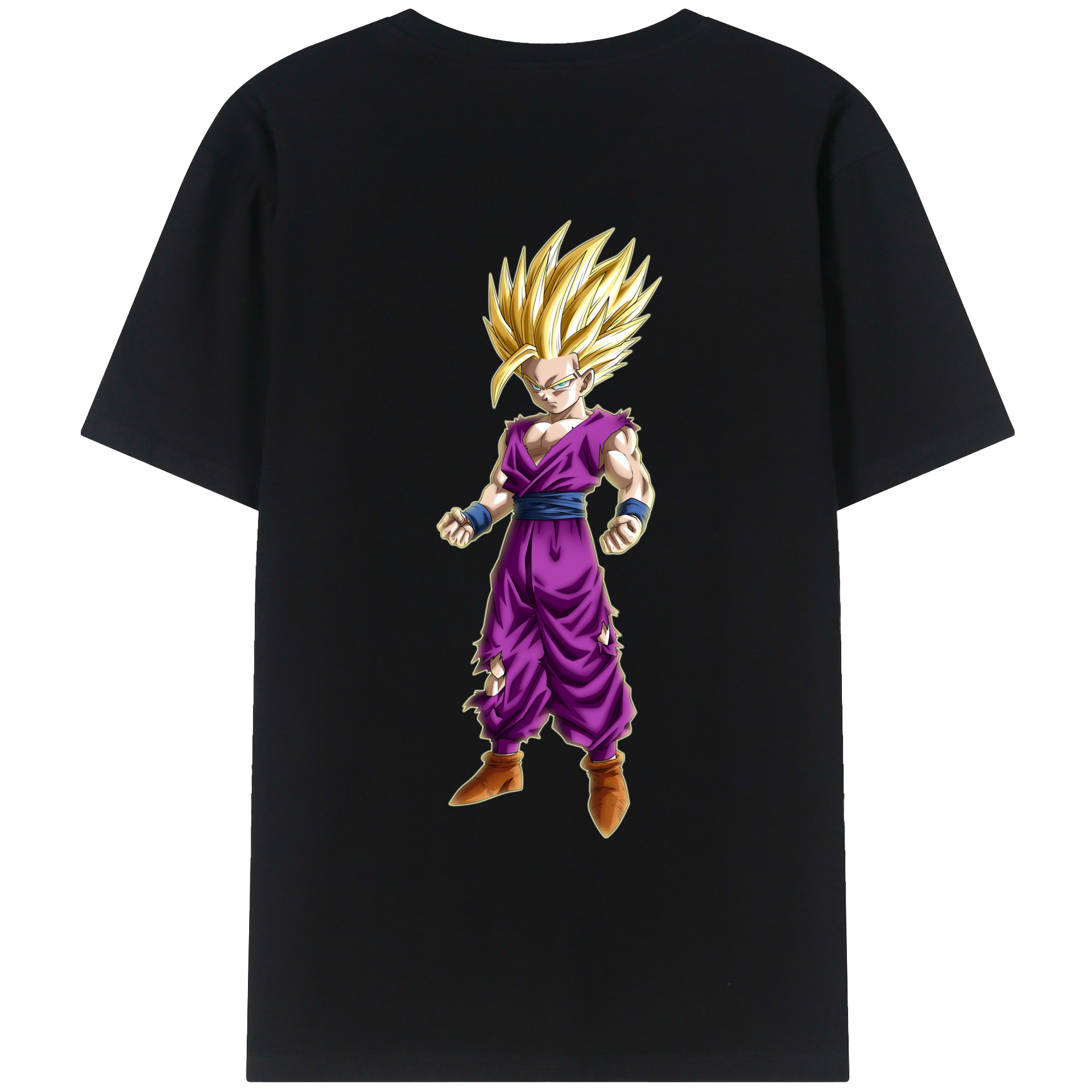 （画像用） ドラゴンボール 孫 悟飯（そんごはん）DRAGON BALL Son Gohan レディース半袖Tシャツ(バックプリント)