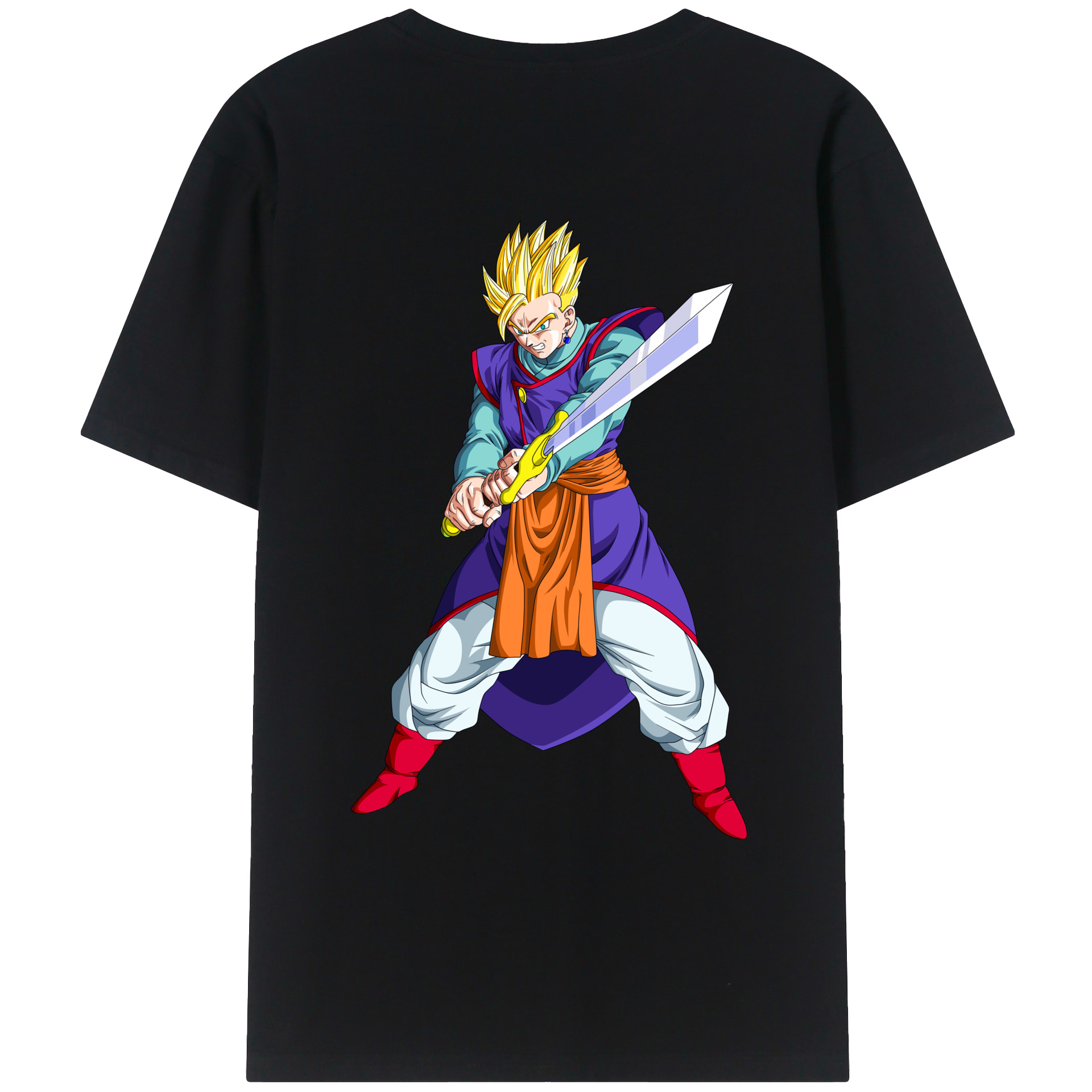 （画像用） ドラゴンボール 孫 悟飯（そんごはん）DRAGON BALL Son Gohan レディース半袖Tシャツ(バックプリント)