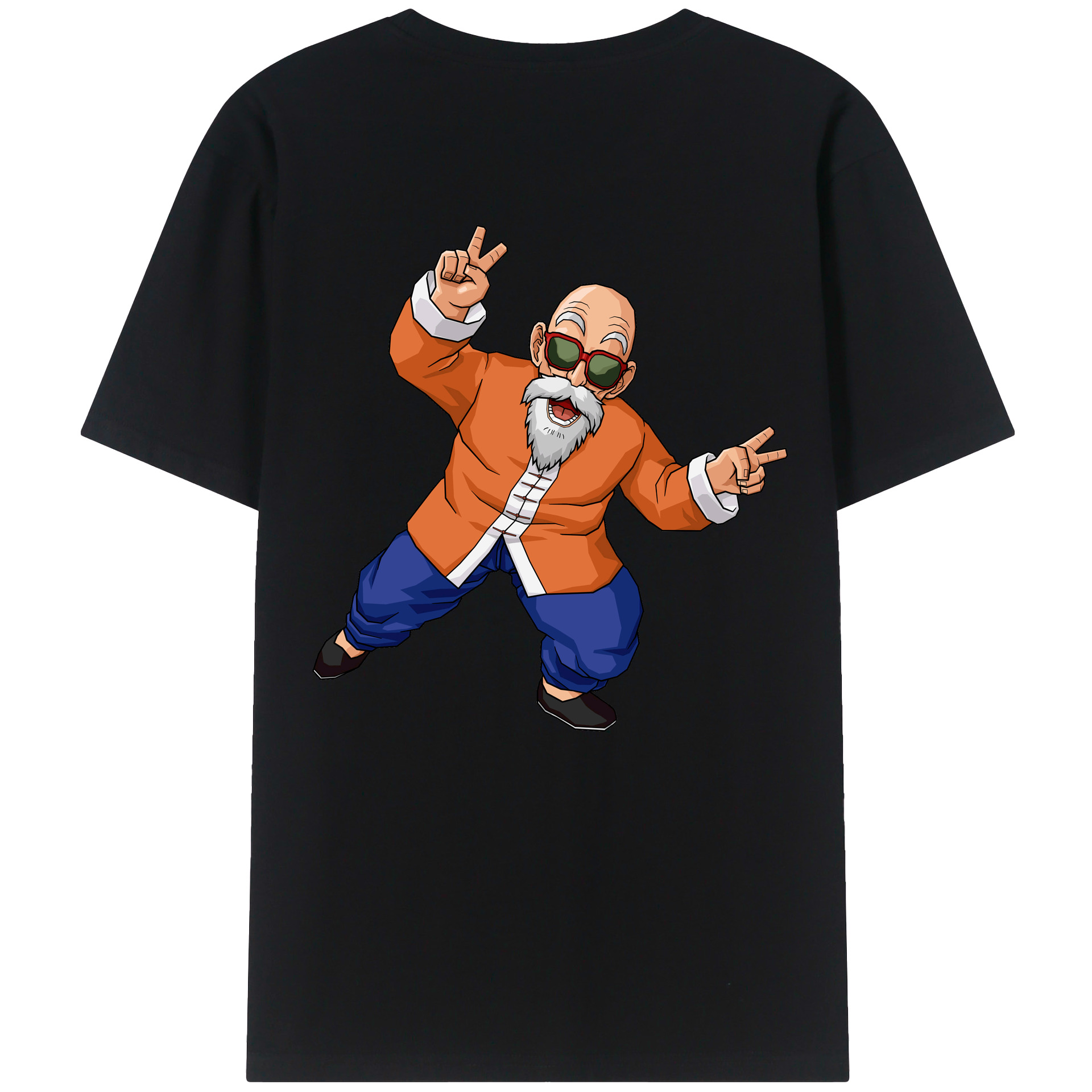（画像用） ドラゴンボール 亀仙人（かめせんにん） DRAGON BALL Master Roshi Kame Sennin レディース半袖Tシャツ(バックプリント)