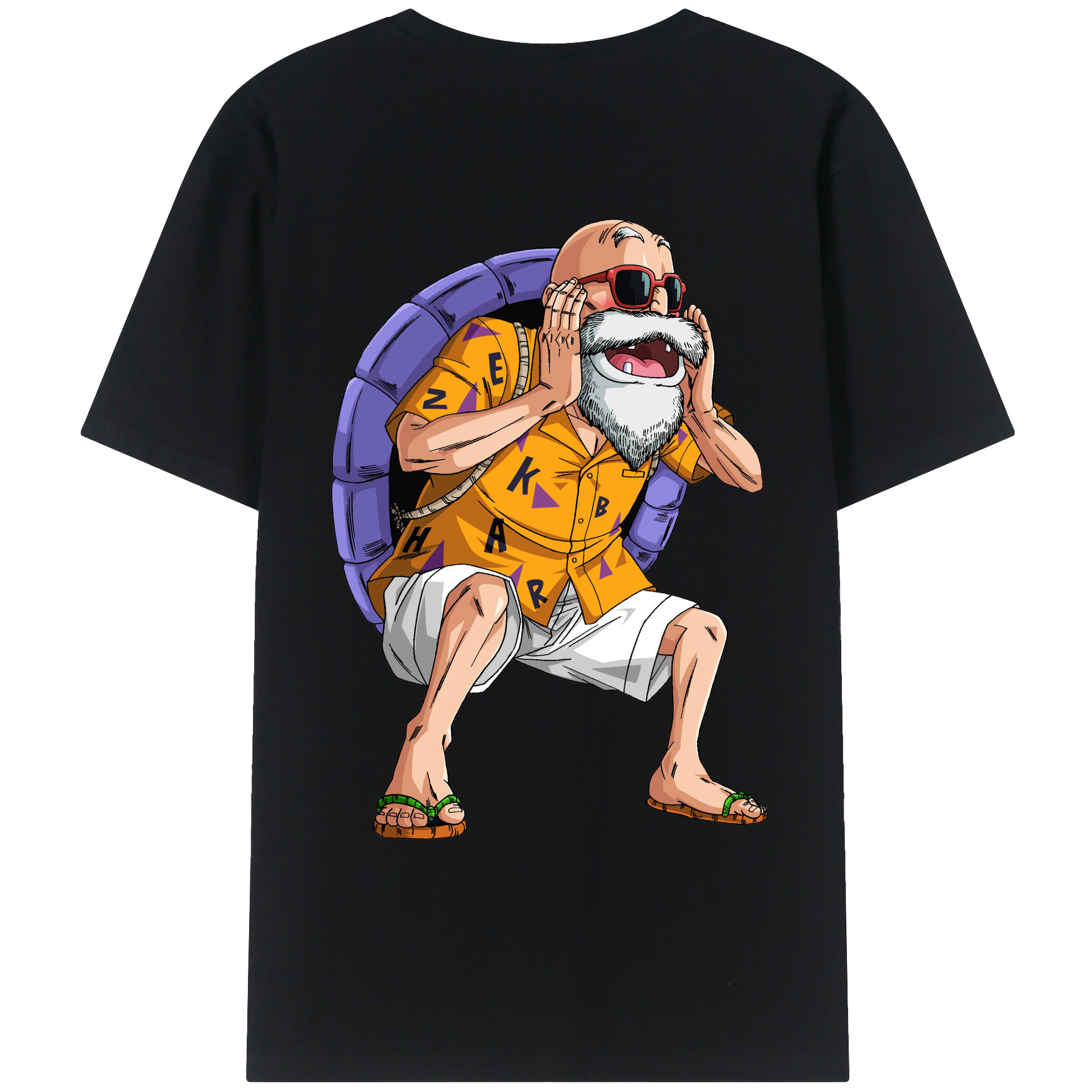 （画像用） ドラゴンボール 亀仙人（かめせんにん） DRAGON BALL Master Roshi Kame Sennin レディース半袖Tシャツ(バックプリント)