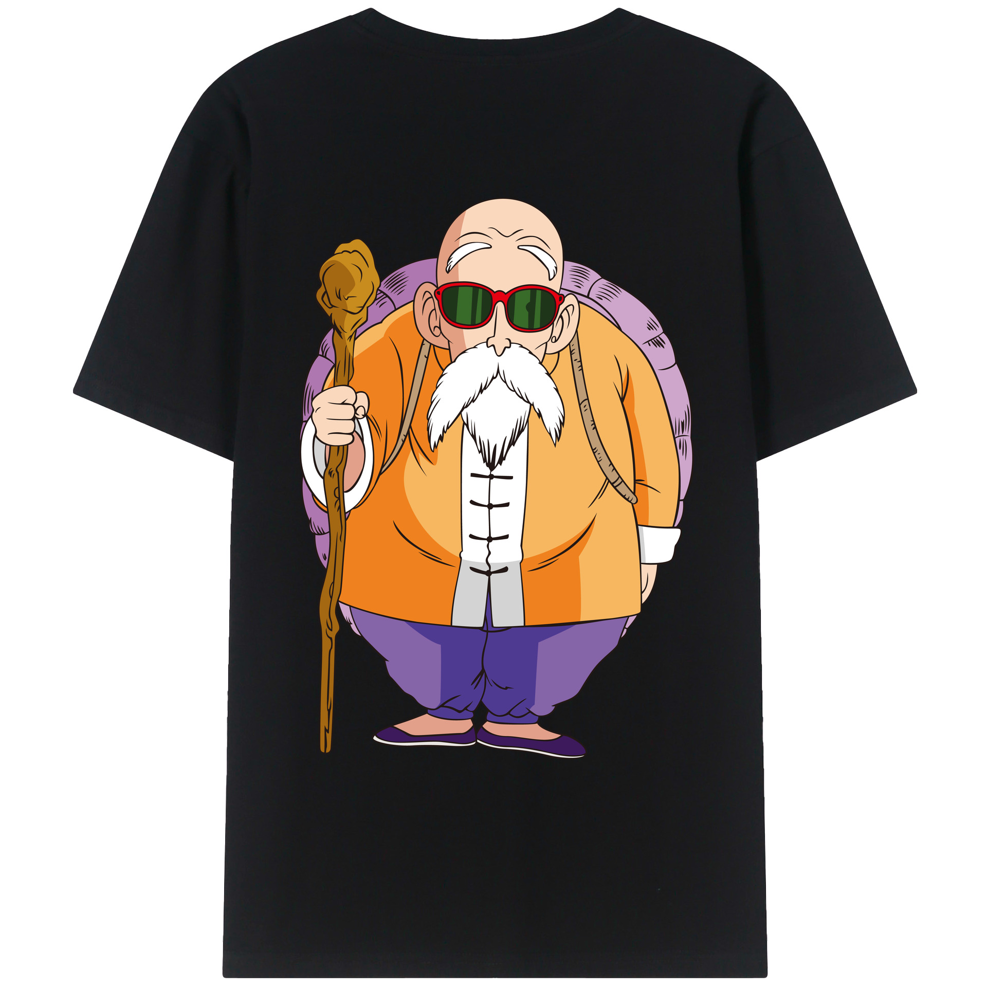 （画像用） ドラゴンボール 亀仙人（かめせんにん） DRAGON BALL Master Roshi Kame Sennin レディース半袖Tシャツ(バックプリント)