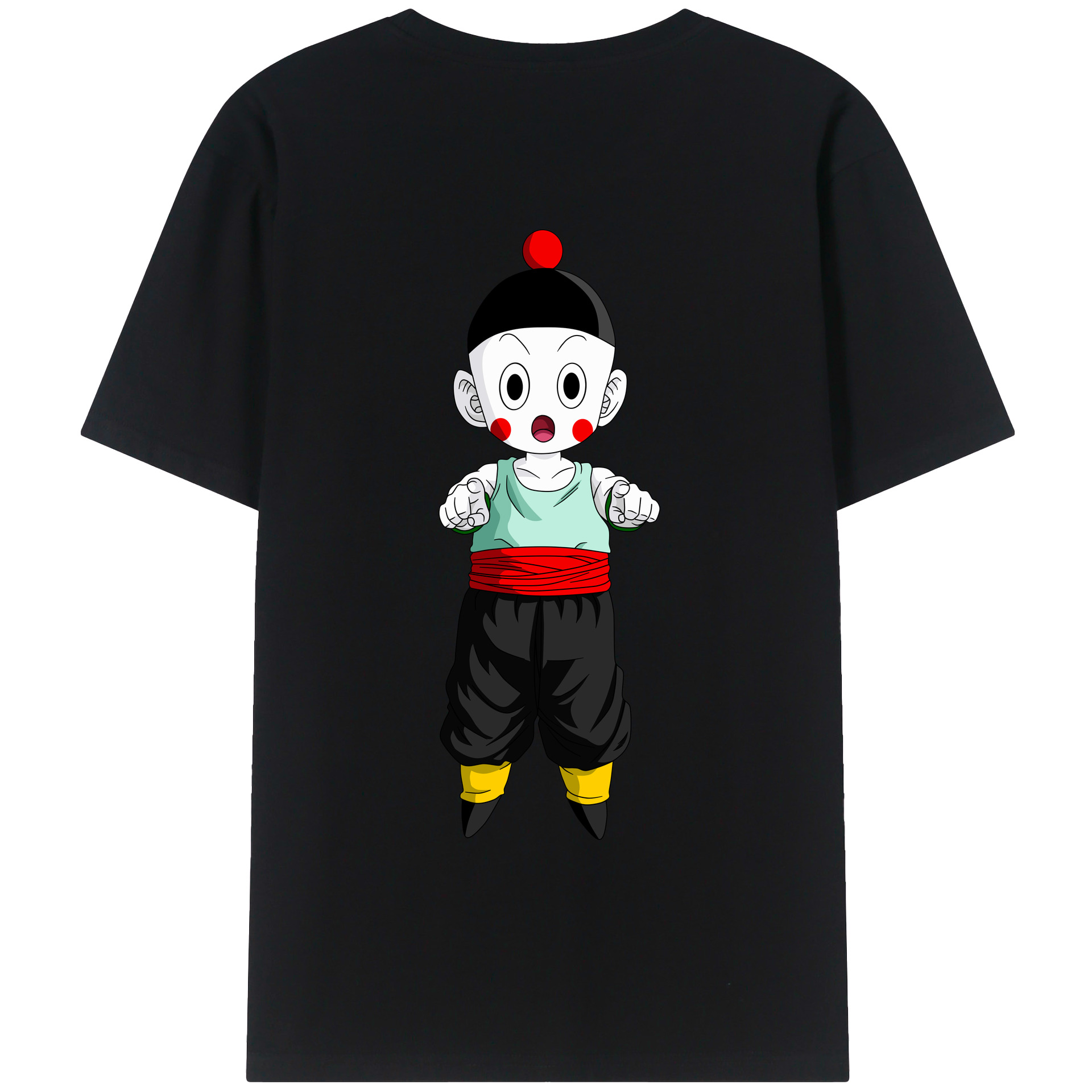 （画像用） ドラゴンボール 餃子（チャオズ）DRAGON BALL Chaoz レディース半袖Tシャツ(バックプリント)