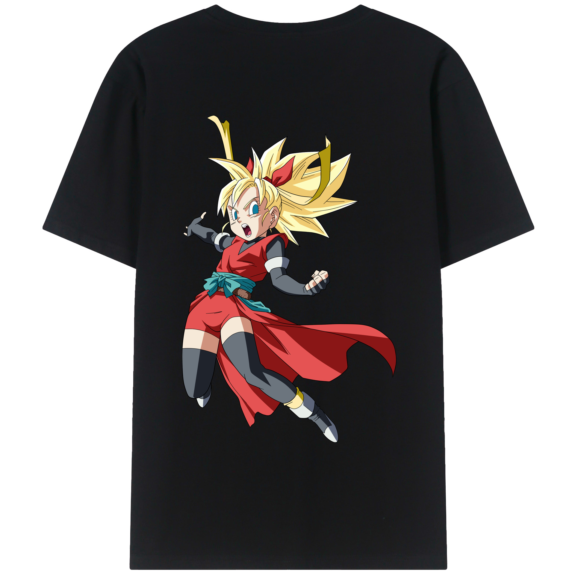 （画像用） ドラゴンボール カリフラ DRAGON BALL Caulifla レディース半袖Tシャツ(バックプリント)