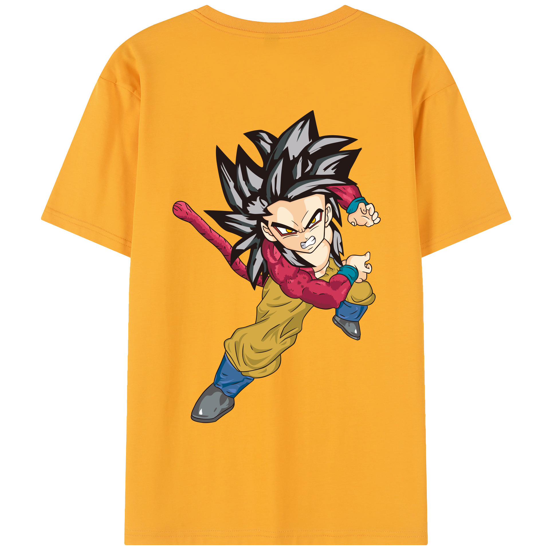 （画像用） ドラゴンボール 孫悟空（そん ごくう）Son Goku カカロット DRAGON BALL Kakarotto レディース半袖Tシャツ(バックプリント)