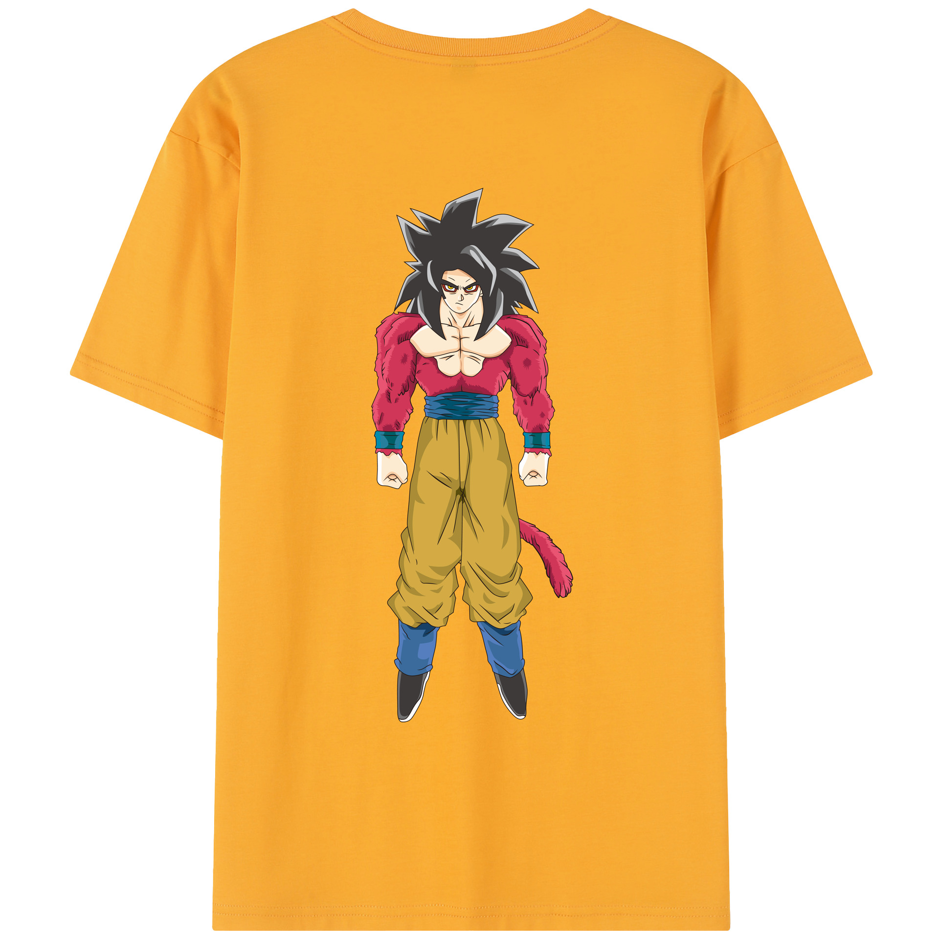 （画像用） ドラゴンボール 孫悟空（そん ごくう）Son Goku カカロット DRAGON BALL Kakarotto レディース半袖Tシャツ(バックプリント)