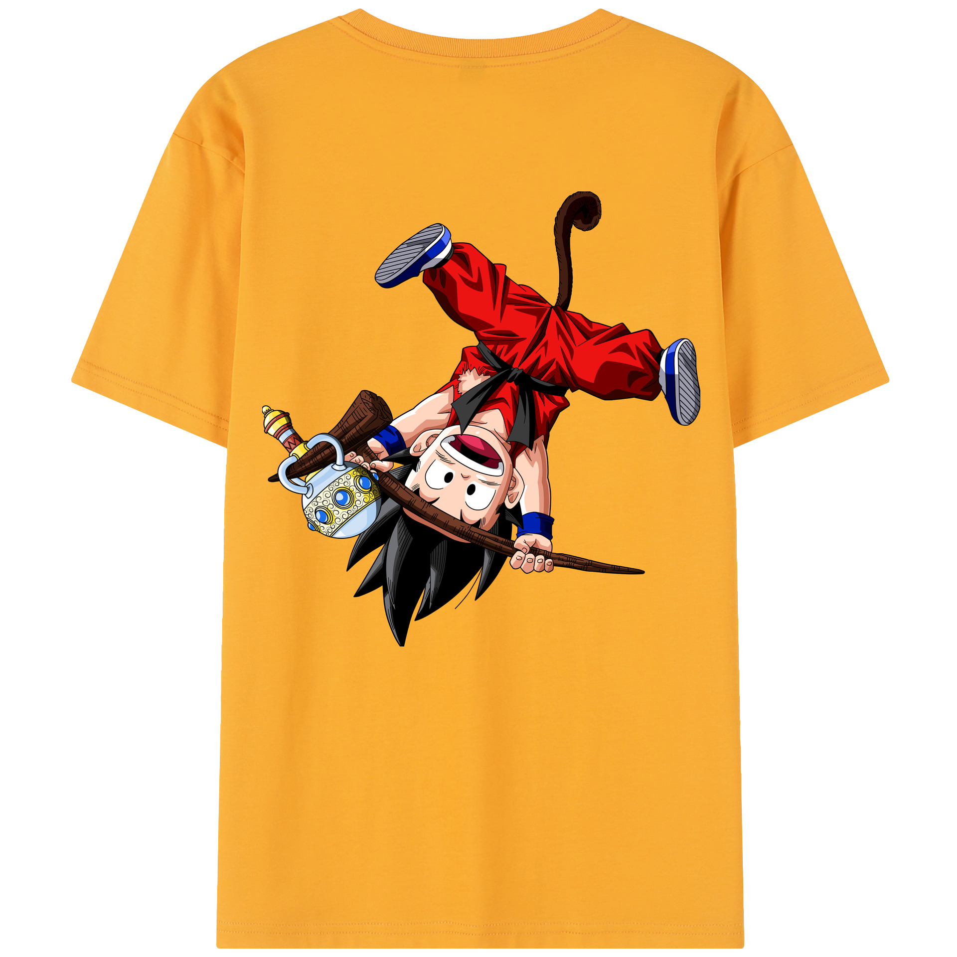 （画像用） ドラゴンボール 孫悟空（そん ごくう）Son Goku カカロット DRAGON BALL Kakarotto レディース半袖Tシャツ(バックプリント)