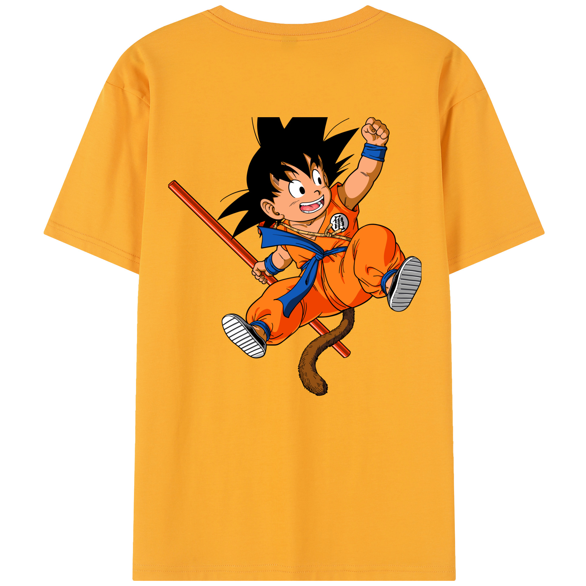 （画像用） ドラゴンボール 孫悟空（そん ごくう）Son Goku カカロット DRAGON BALL Kakarotto レディース半袖Tシャツ(バックプリント)