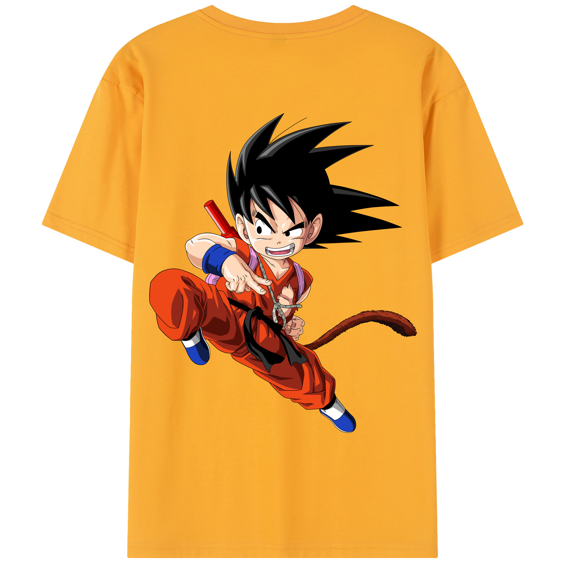 （画像用） ドラゴンボール 孫悟空（そん ごくう）Son Goku カカロット DRAGON BALL Kakarotto レディース半袖Tシャツ(バックプリント)