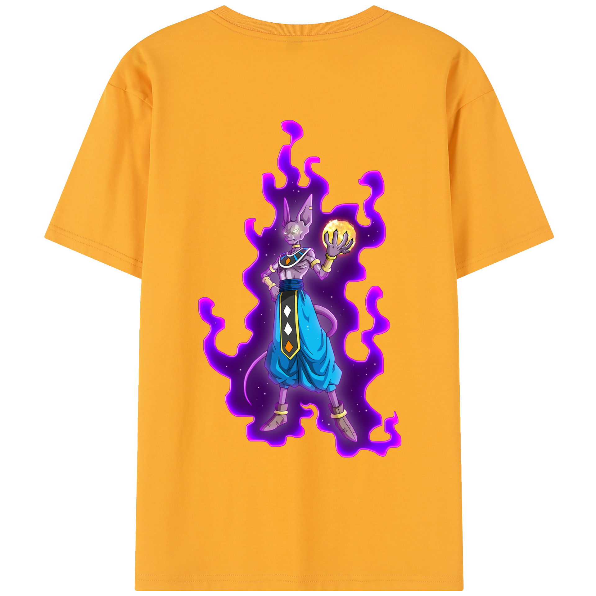 （画像用） ドラゴンボール ビルス 破壊神ビルス DRAGON BALL Beerus Birusu レディース半袖Tシャツ(バックプリント)