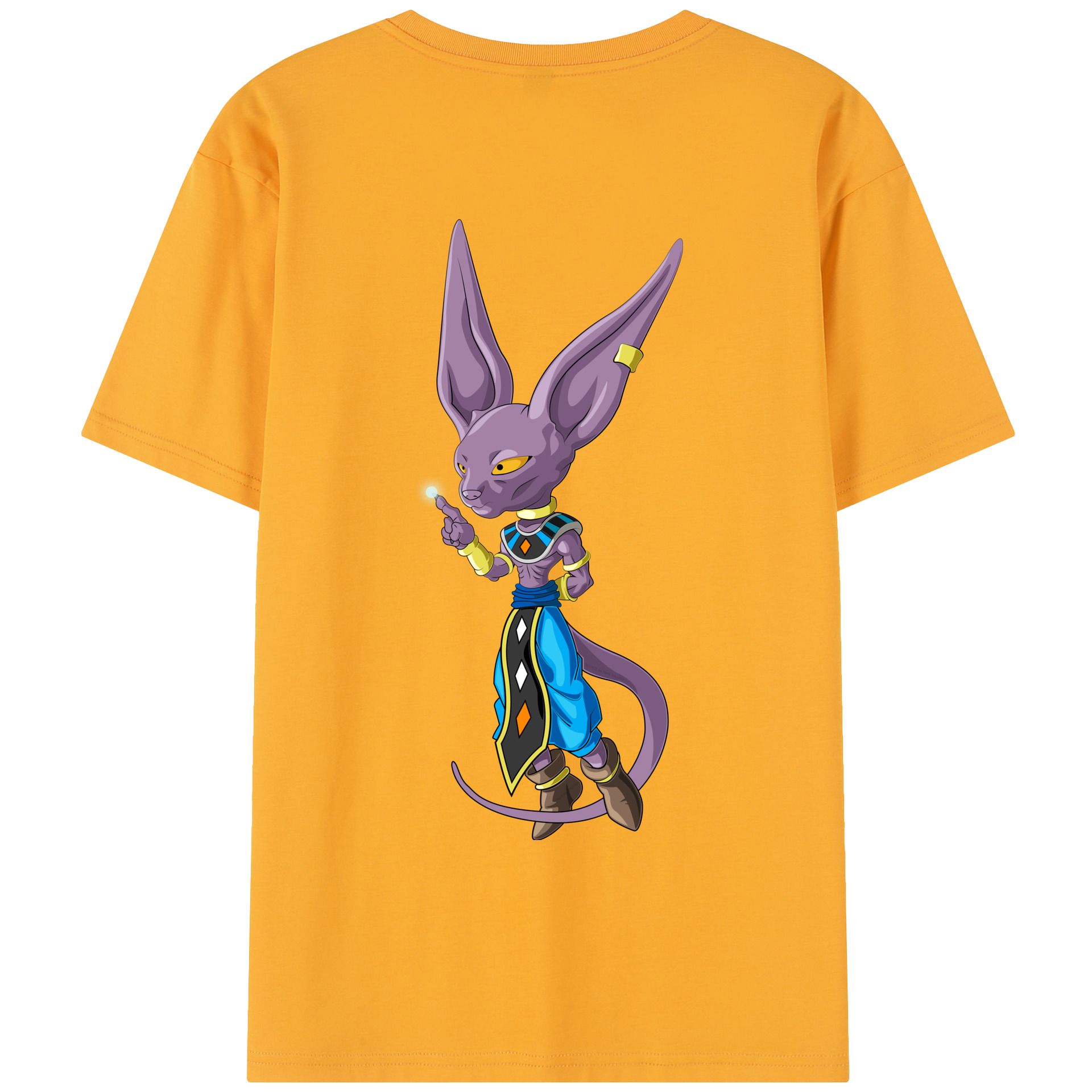 （画像用） ドラゴンボール ビルス 破壊神ビルス DRAGON BALL Beerus Birusu レディース半袖Tシャツ(バックプリント)