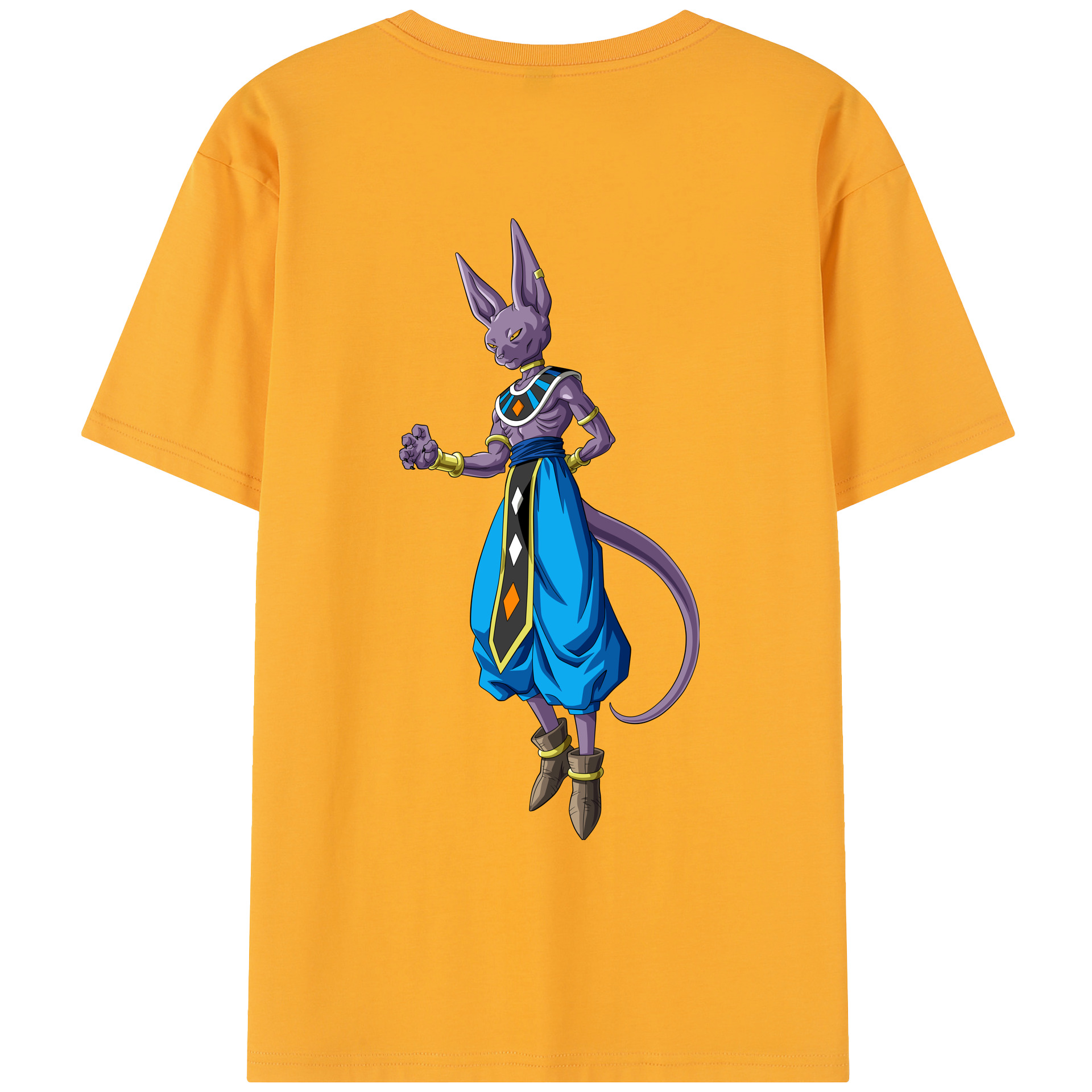 （画像用） ドラゴンボール ビルス 破壊神ビルス DRAGON BALL Beerus Birusu レディース半袖Tシャツ(バックプリント)