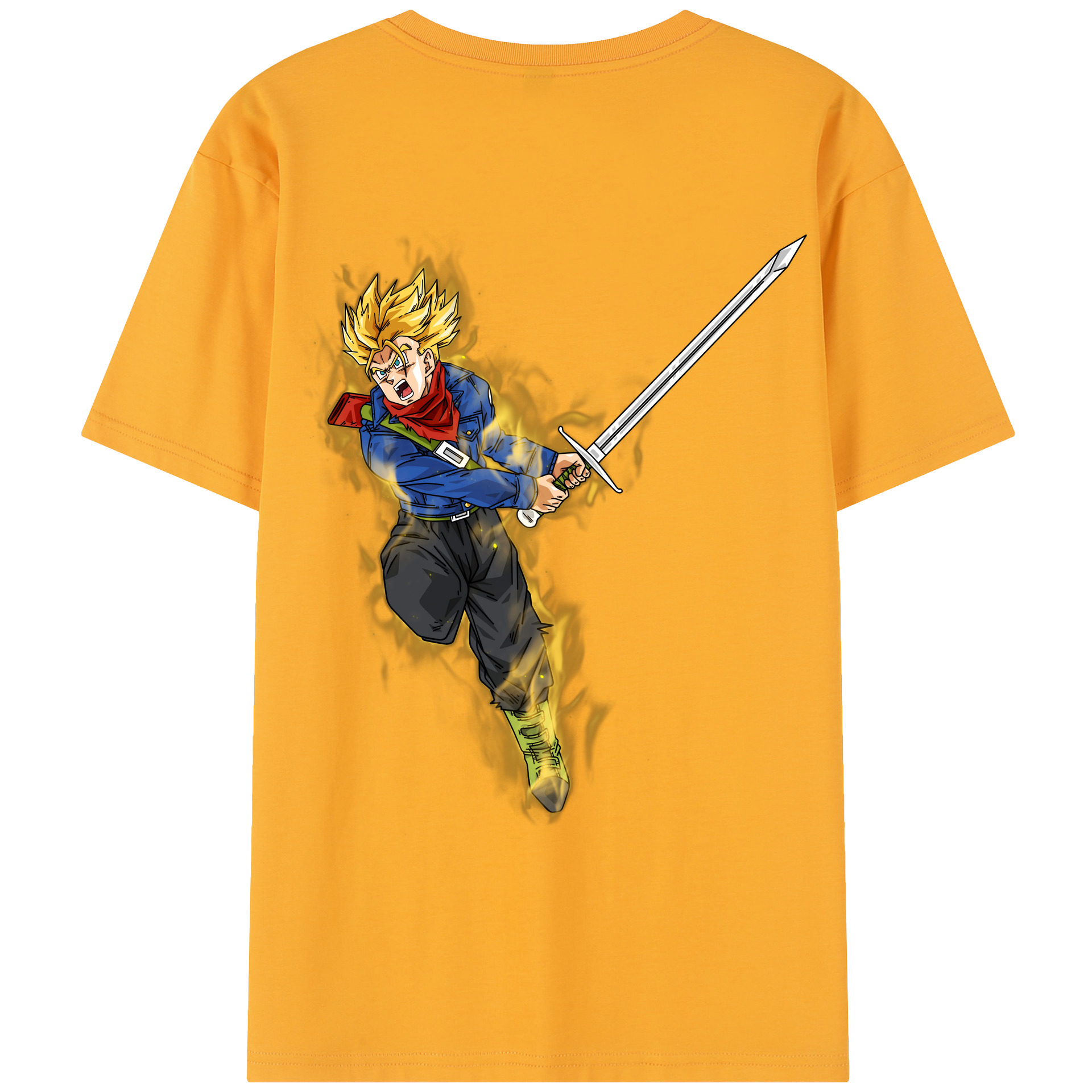 （画像用） ドラゴンボール トランクス（Torankusu）DRAGON BALL Trunks レディース半袖Tシャツ(バックプリント)