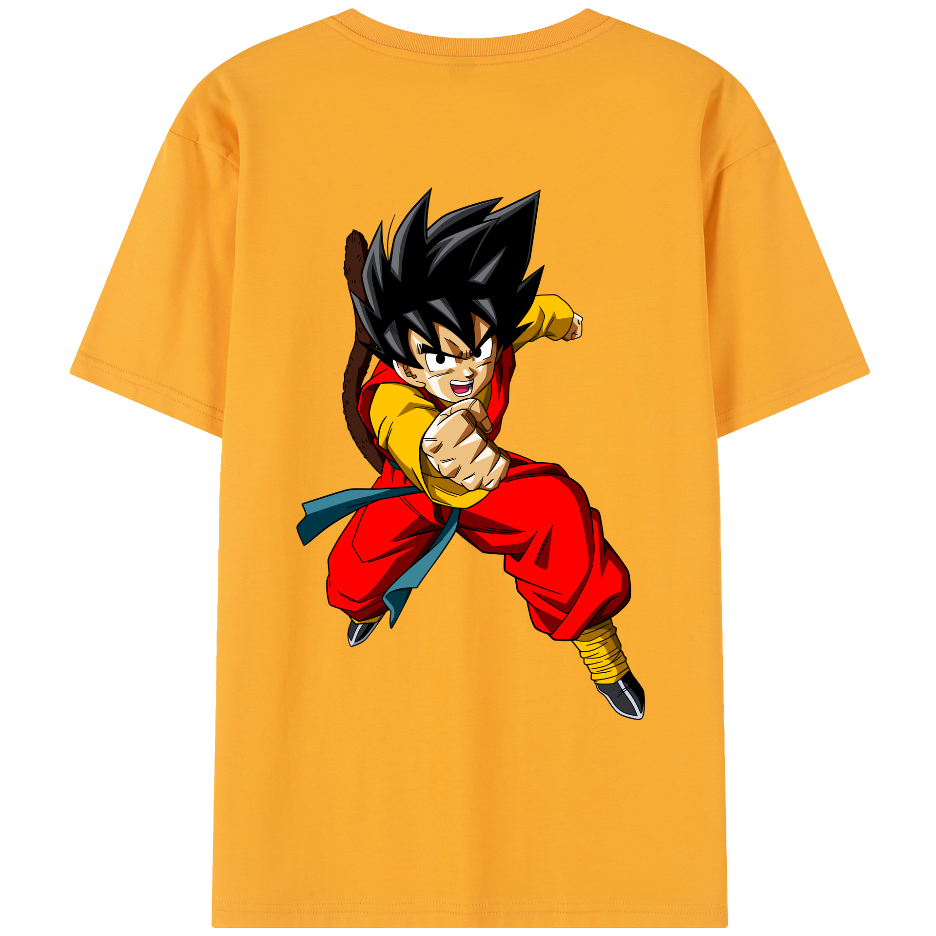 （画像用） ドラゴンボール 孫悟空（そん ごくう）Son Goku カカロット DRAGON BALL Kakarotto レディース半袖Tシャツ(バックプリント)