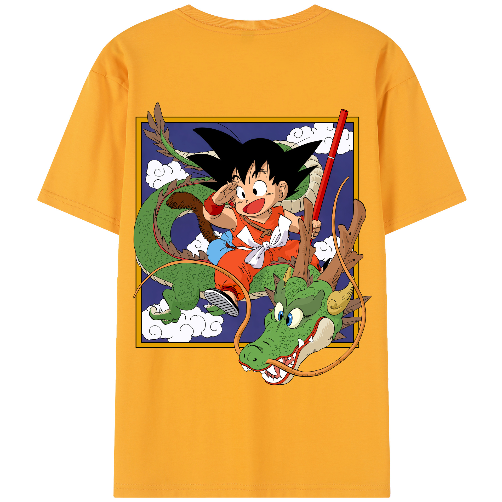 （画像用） ドラゴンボール 孫悟空（そん ごくう）Son Goku カカロット DRAGON BALL Kakarotto レディース半袖Tシャツ(バックプリント)