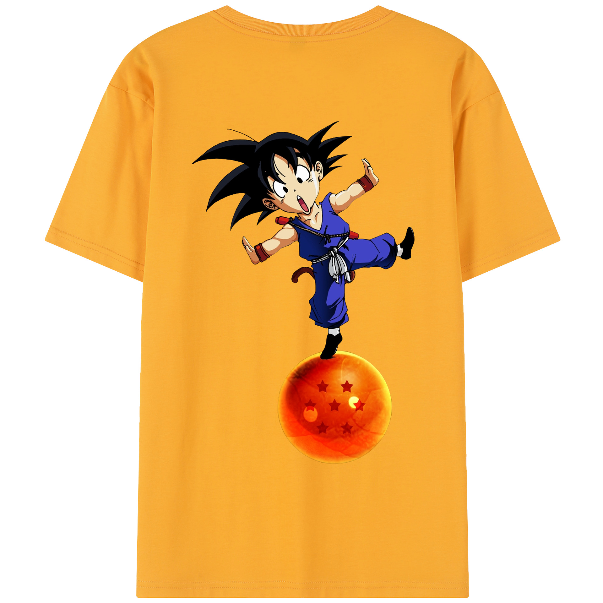 （画像用） ドラゴンボール 孫悟空（そん ごくう）Son Goku カカロット DRAGON BALL Kakarotto レディース半袖Tシャツ(バックプリント)
