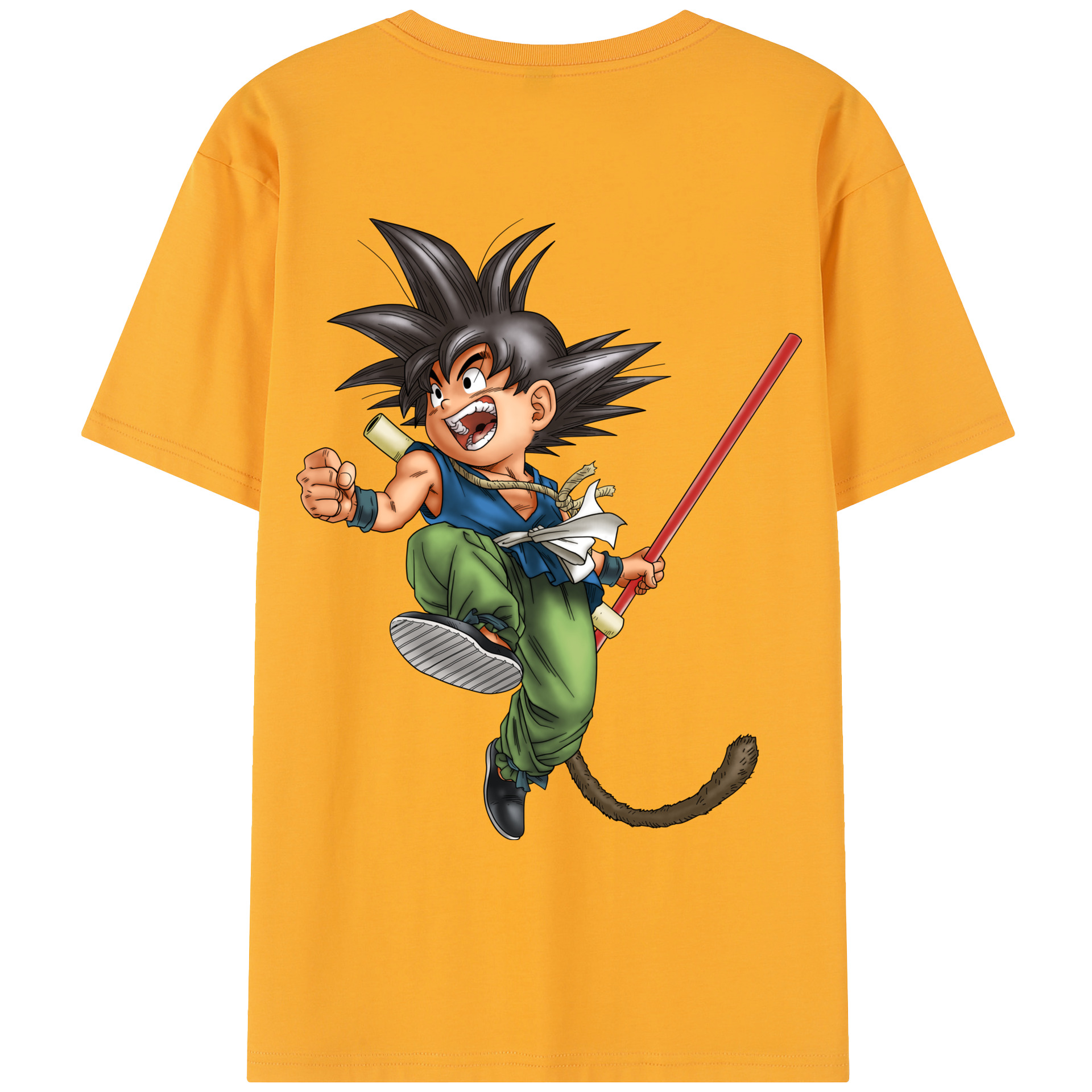 （画像用） ドラゴンボール 孫悟空（そん ごくう）Son Goku カカロット DRAGON BALL Kakarotto レディース半袖Tシャツ(バックプリント)