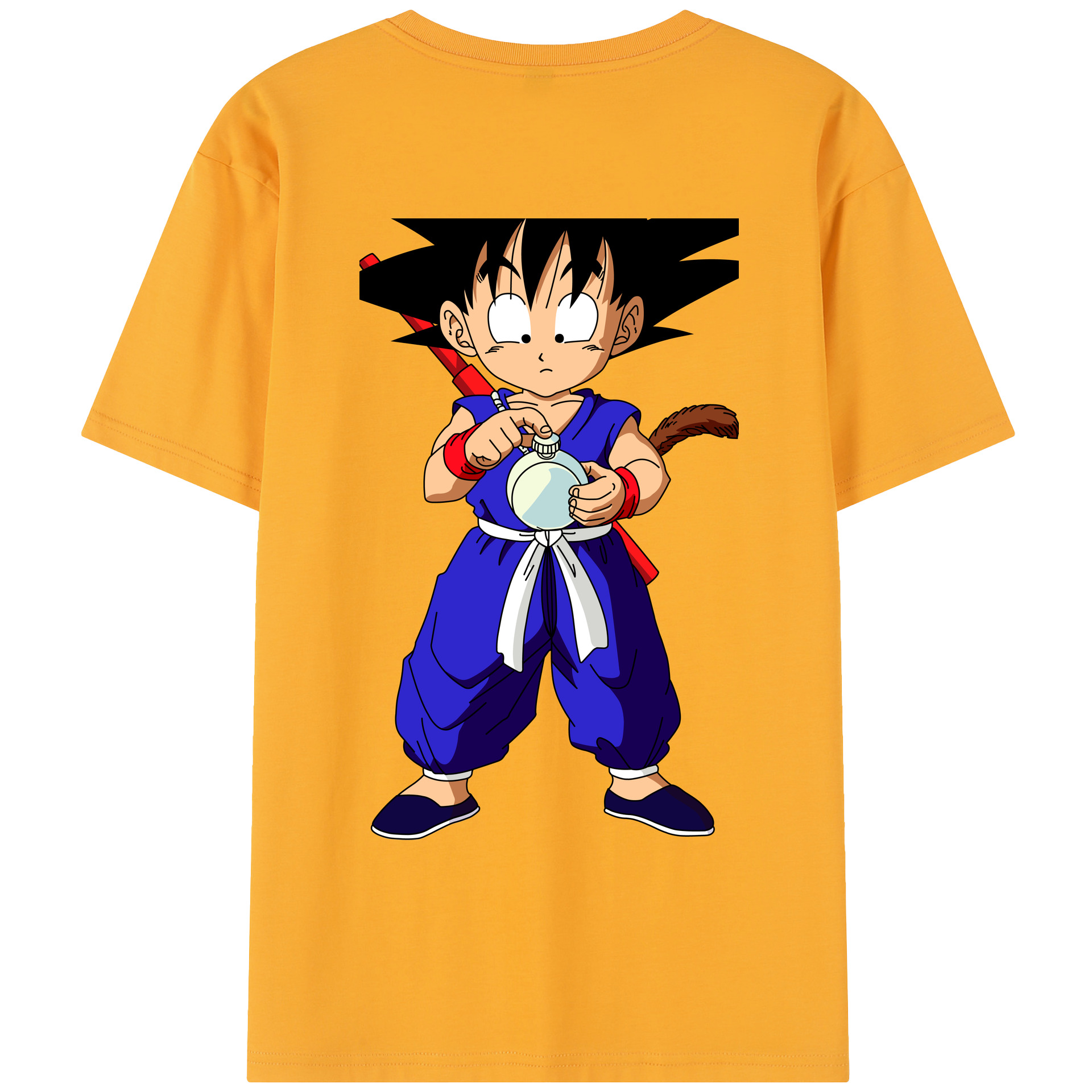 （画像用） ドラゴンボール 孫悟空（そん ごくう）Son Goku カカロット DRAGON BALL Kakarotto レディース半袖Tシャツ(バックプリント)