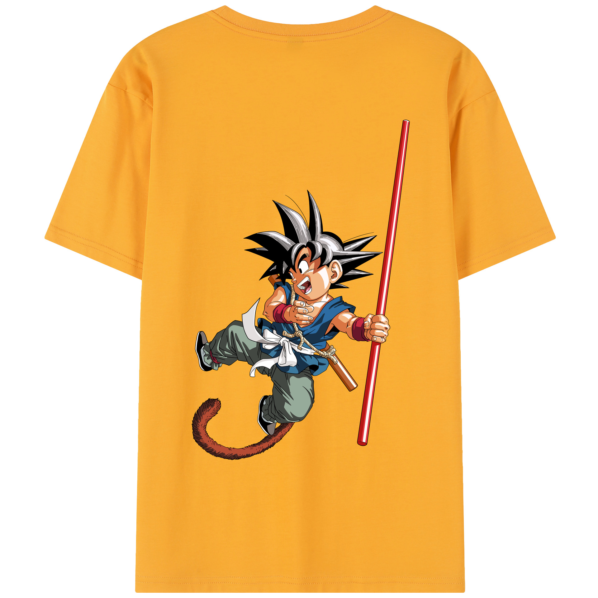 （画像用） ドラゴンボール 孫悟空（そん ごくう）Son Goku カカロット DRAGON BALL Kakarotto レディース半袖Tシャツ(バックプリント)
