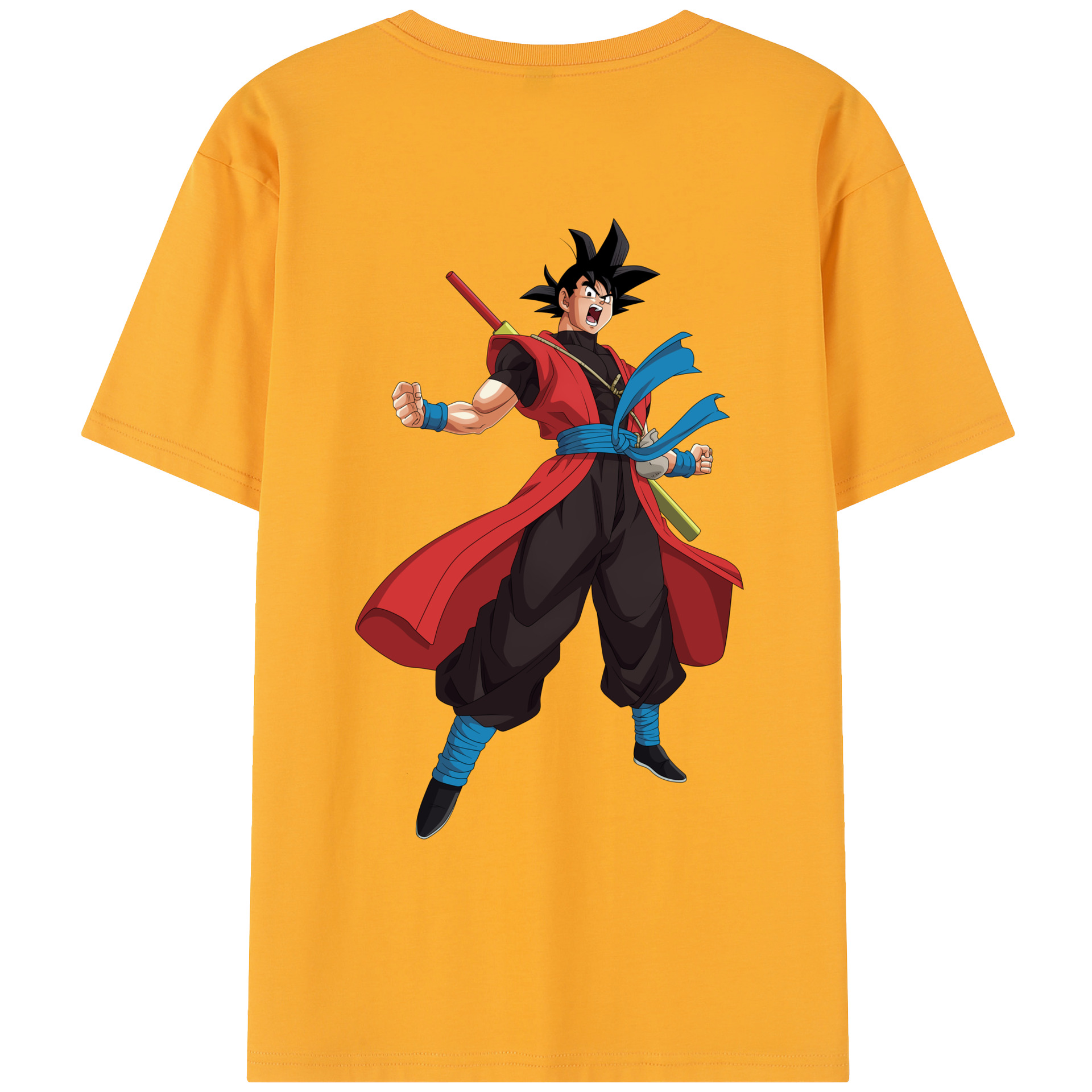 （画像用） ドラゴンボール 孫悟空（そん ごくう）Son Goku カカロット DRAGON BALL Kakarotto レディース半袖Tシャツ(バックプリント)