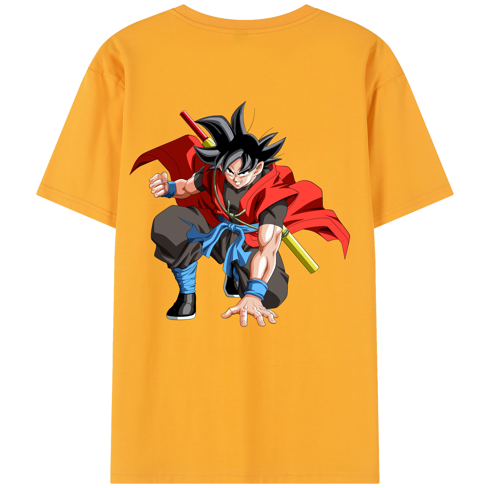 （画像用） ドラゴンボール 孫悟空（そん ごくう）Son Goku カカロット DRAGON BALL Kakarotto レディース半袖Tシャツ(バックプリント)