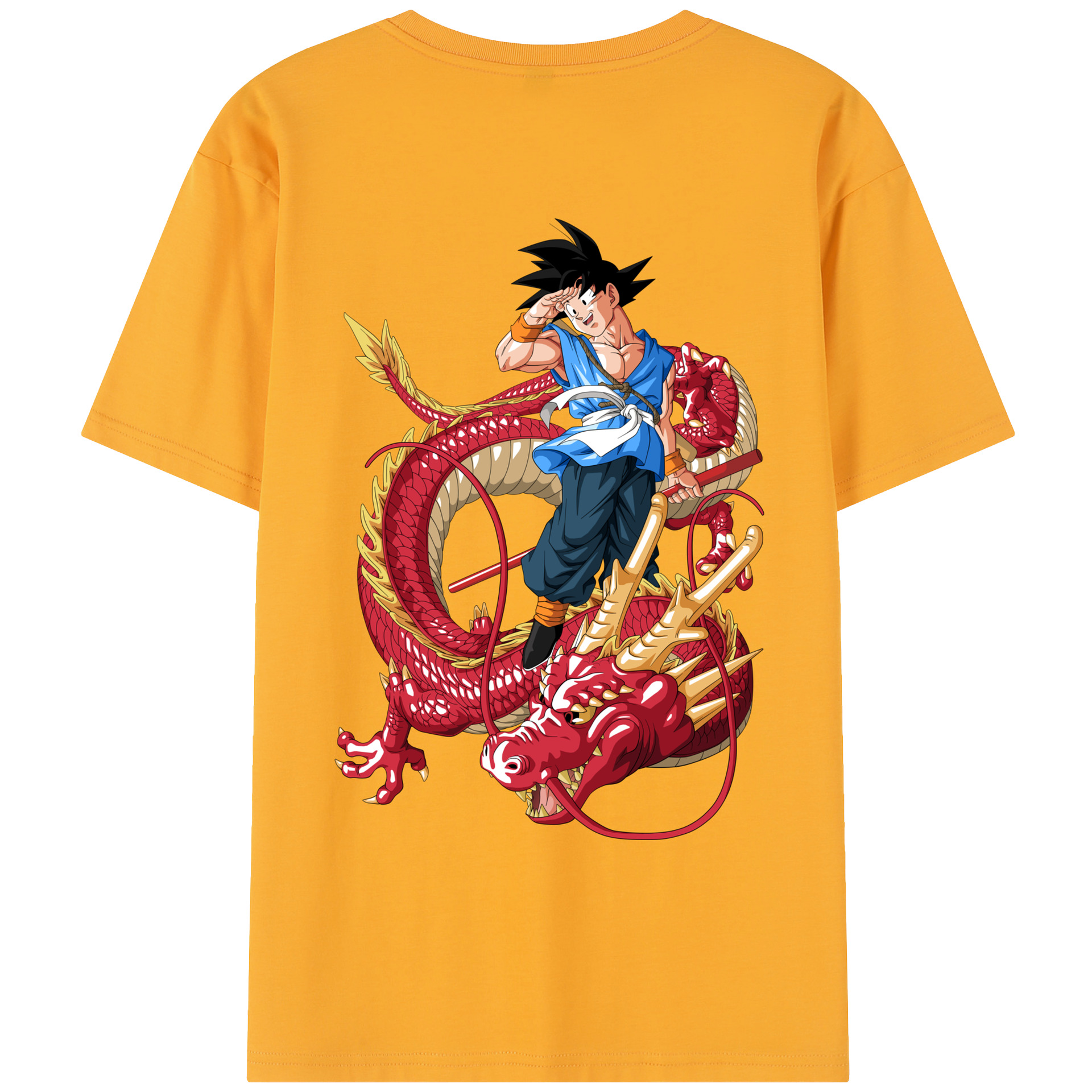 （画像用） ドラゴンボール 孫悟空（そん ごくう）Son Goku カカロット DRAGON BALL Kakarotto レディース半袖Tシャツ(バックプリント)